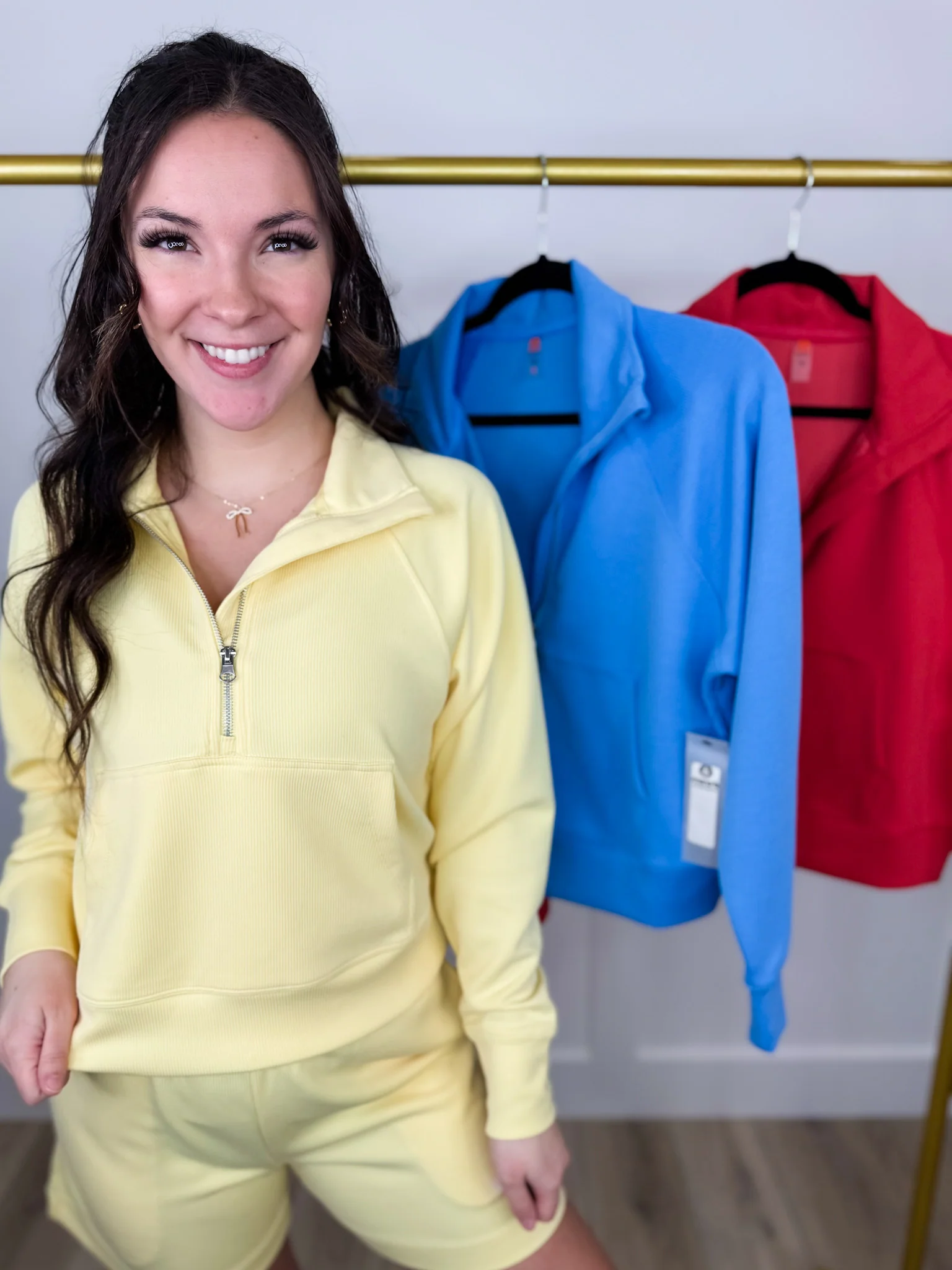Mono B Change Their Mind Ribbed Long Sleeve 1/4 Zip Pullover Top - 3 colors!