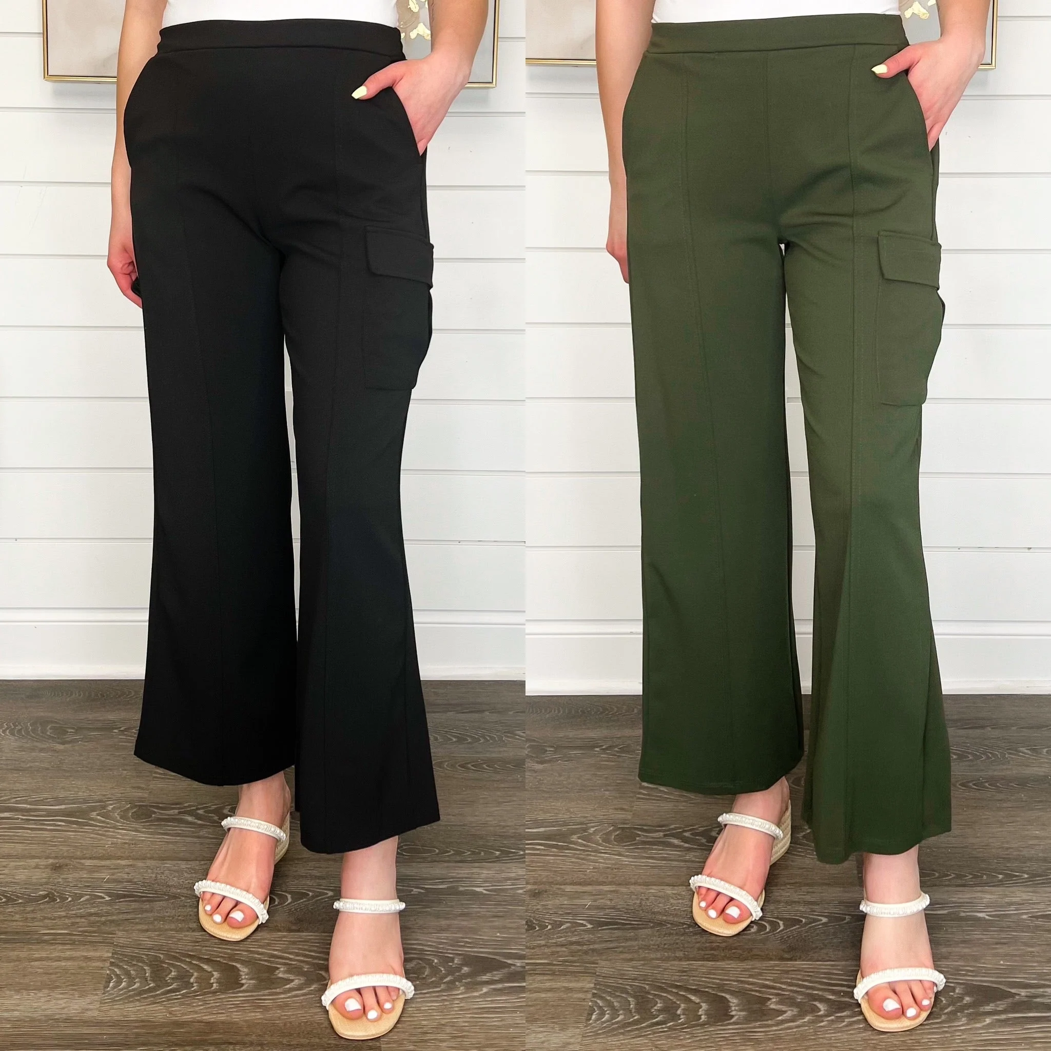Move Along High-Rise Avery Mae Cargo Cropped Bottoms - 3 colors!