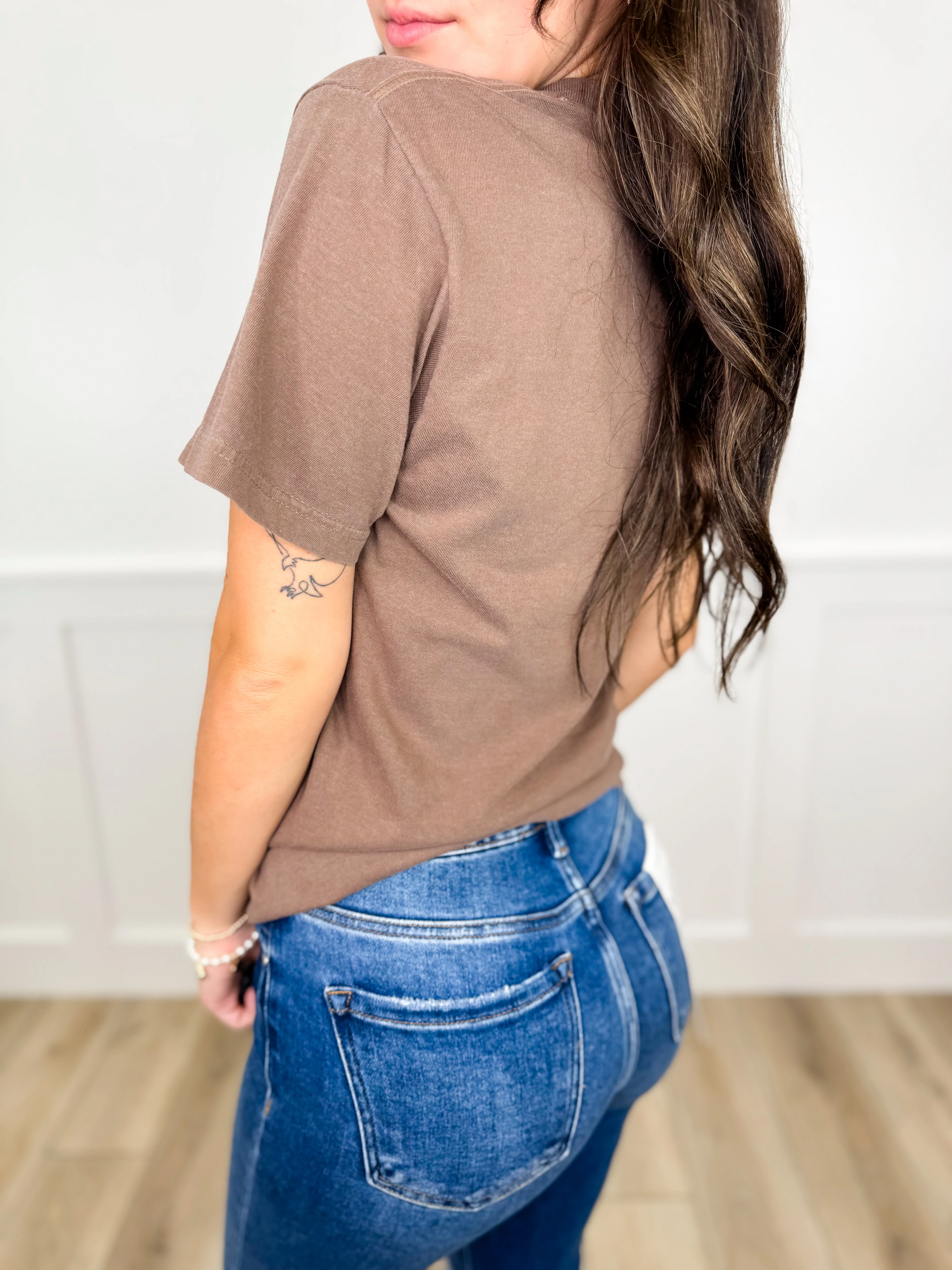 My Husbands Problem Cotton Short Sleeve Mocha Avery Mae Graphic Tee Shirt (Comfort Colors) - Image 3