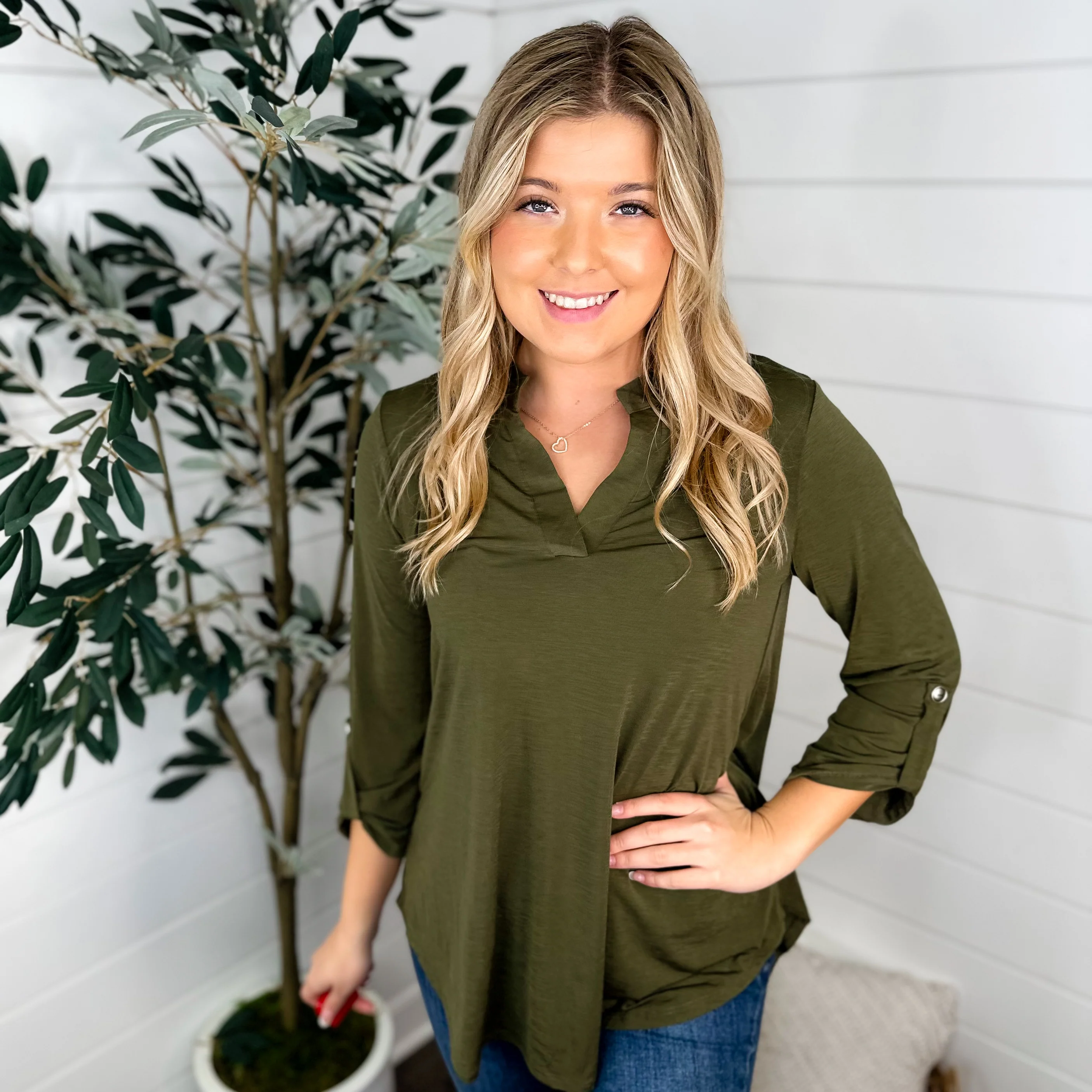 Dear Scarlett You Love Me Wrinkle-Free 3/4 Sleeve Top - 7 colors! - Image 4