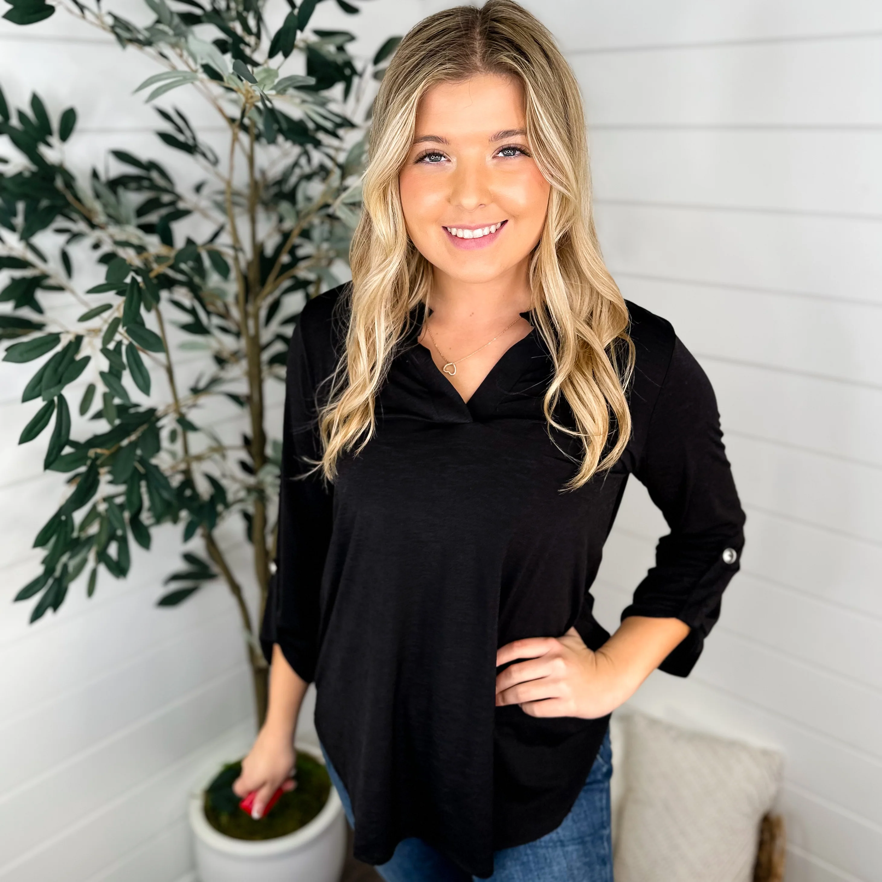 Dear Scarlett You Love Me Wrinkle-Free 3/4 Sleeve Top - 7 colors! - Image 7