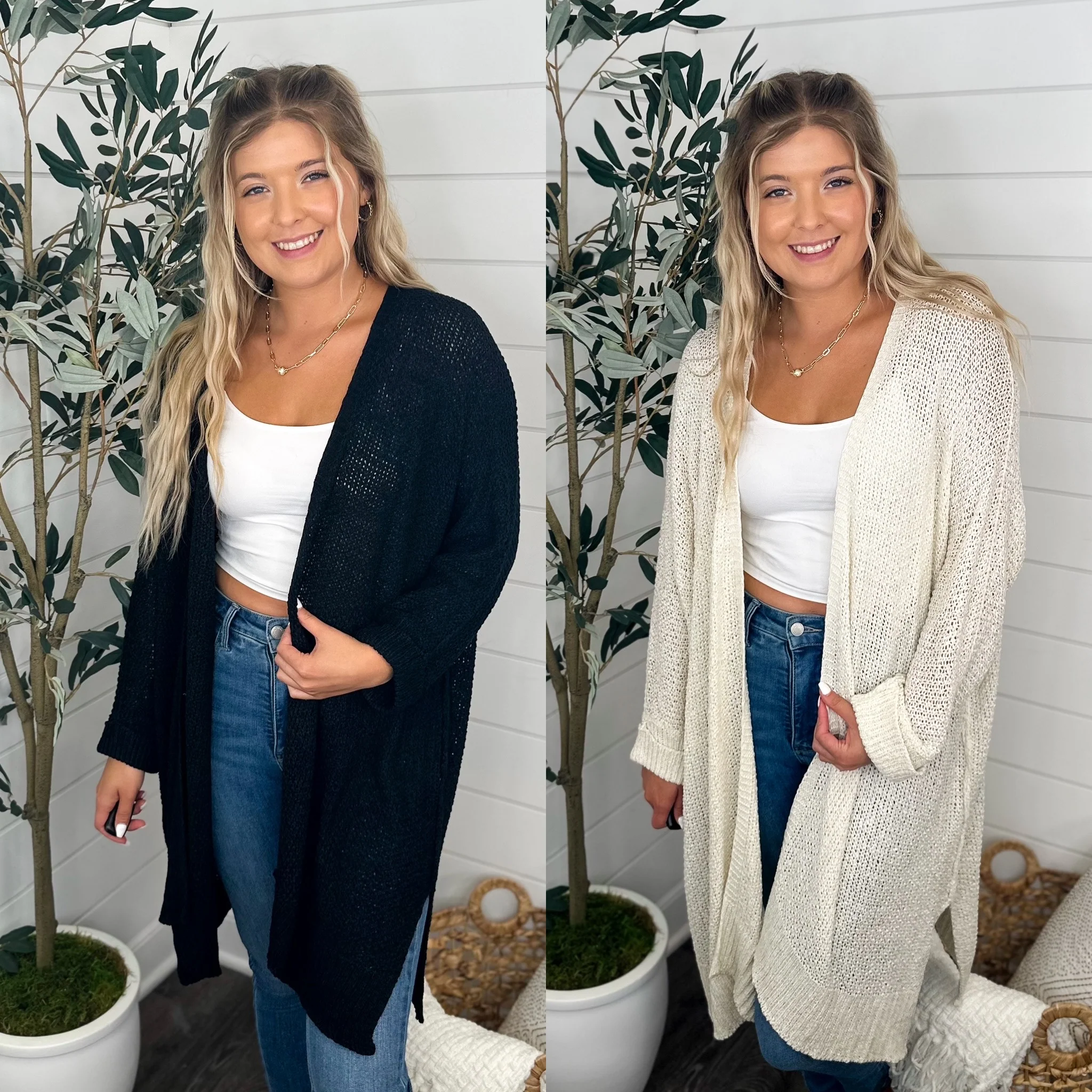 Needing Time Knit Long Sleeve Avery Mae Cardigan - 2 colors!