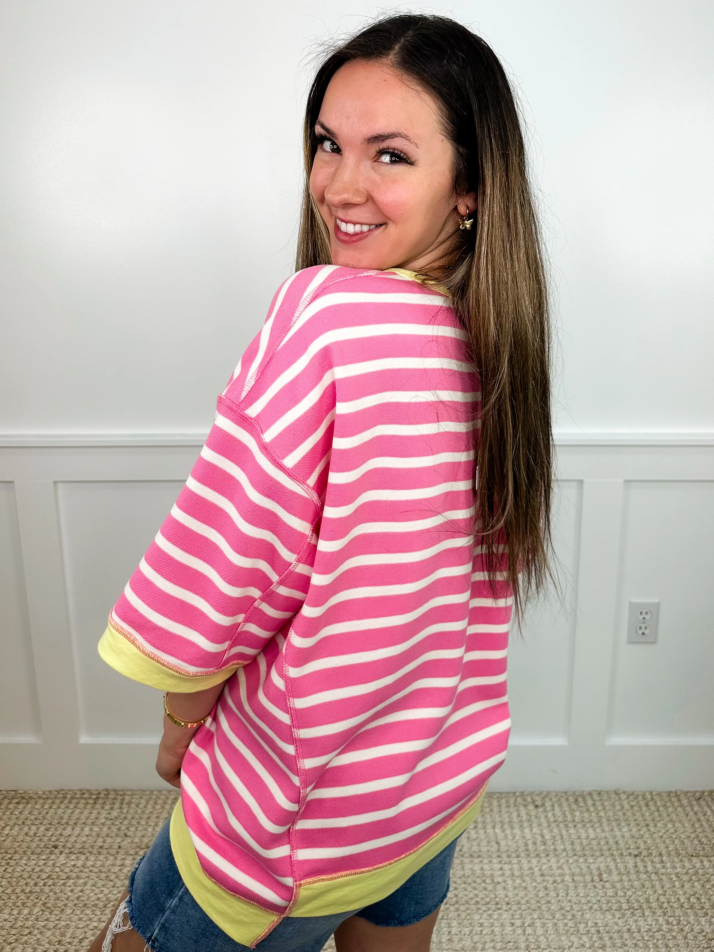 Never Too Sweet Short Sleeve Pink Avery Mae Top - Image 2