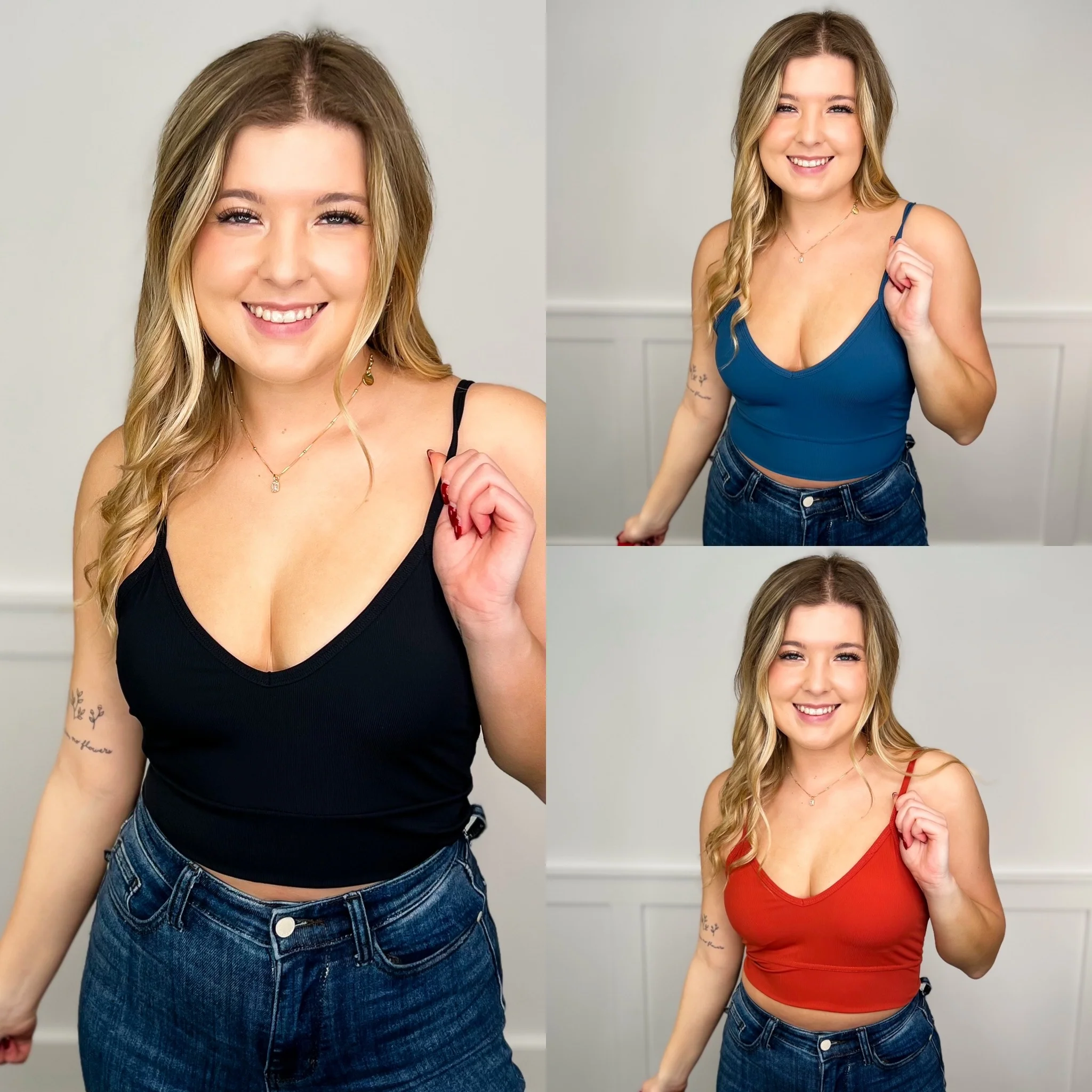 Basic Next to You Ribbed Avery Mae Padded Bralette - 3 colors!