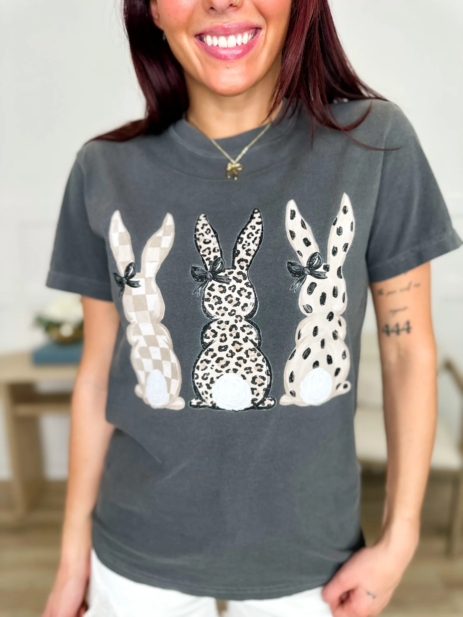 No Bunny Like You Cotton Short Sleeve Charcoal Avery Mae Graphic Tee Shirt (Comfort Colors)