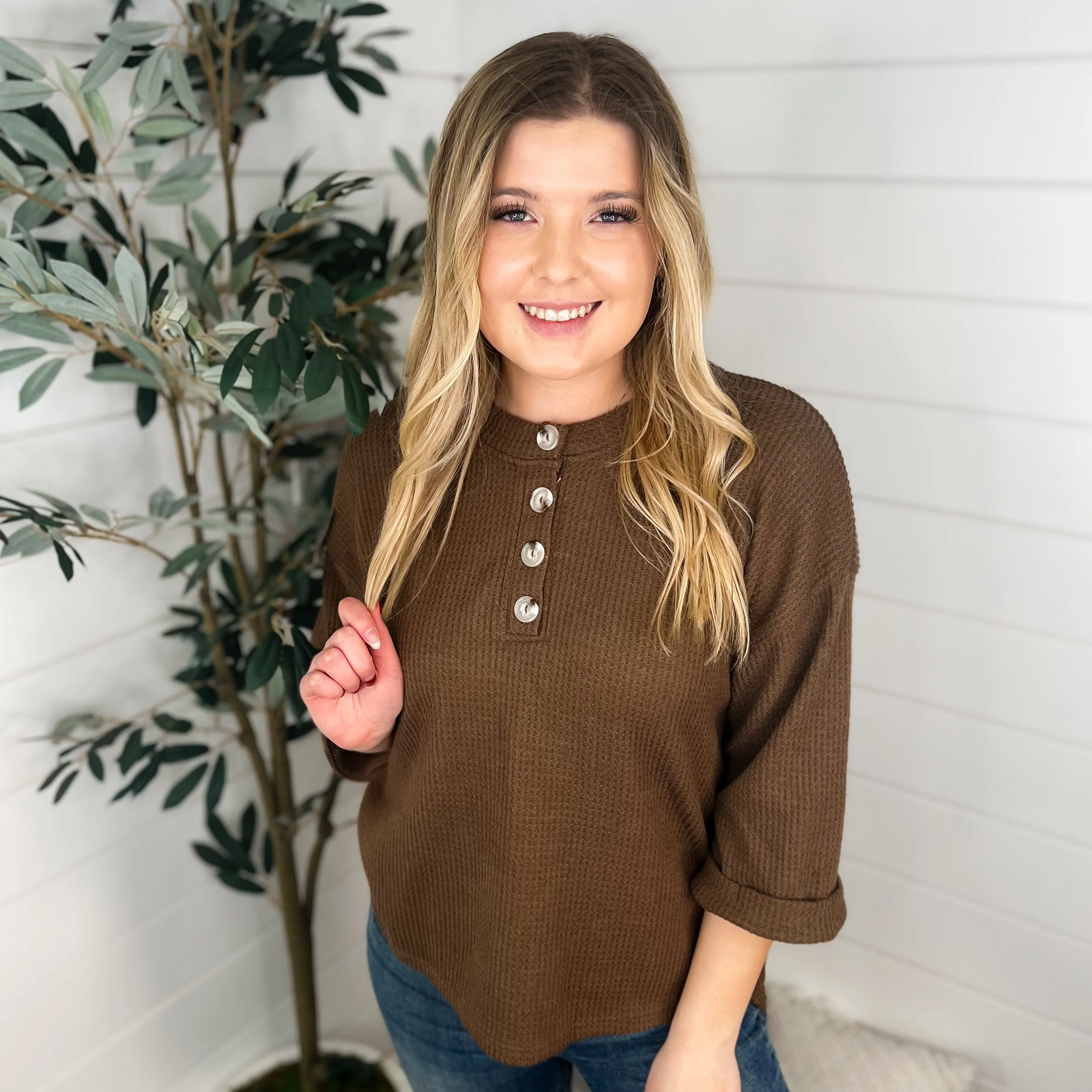 No One Knows Knit 3/4 Sleeve Avery Mae Top - 9 colors! - Image 5