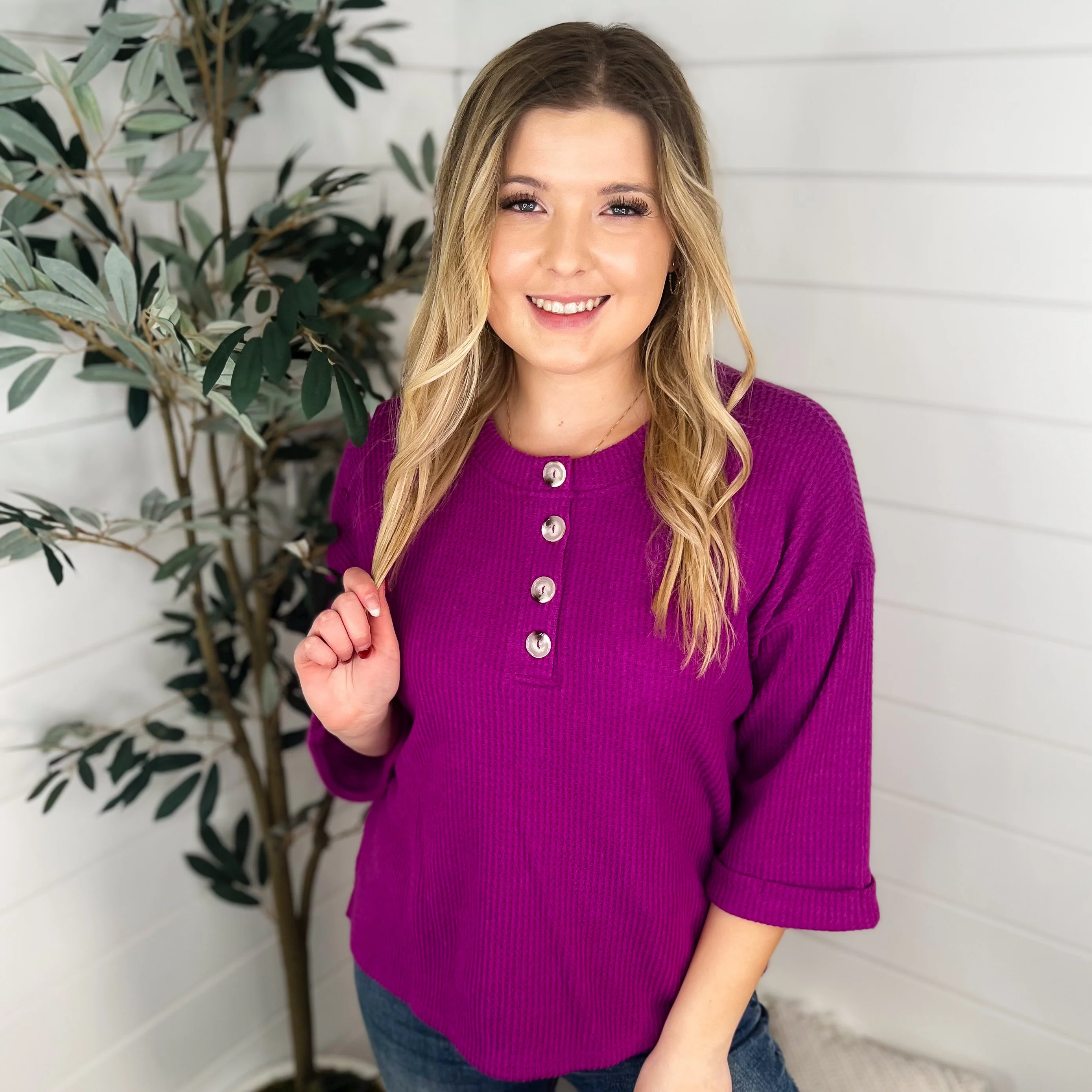 No One Knows Knit 3/4 Sleeve Avery Mae Top - 9 colors! - Image 6