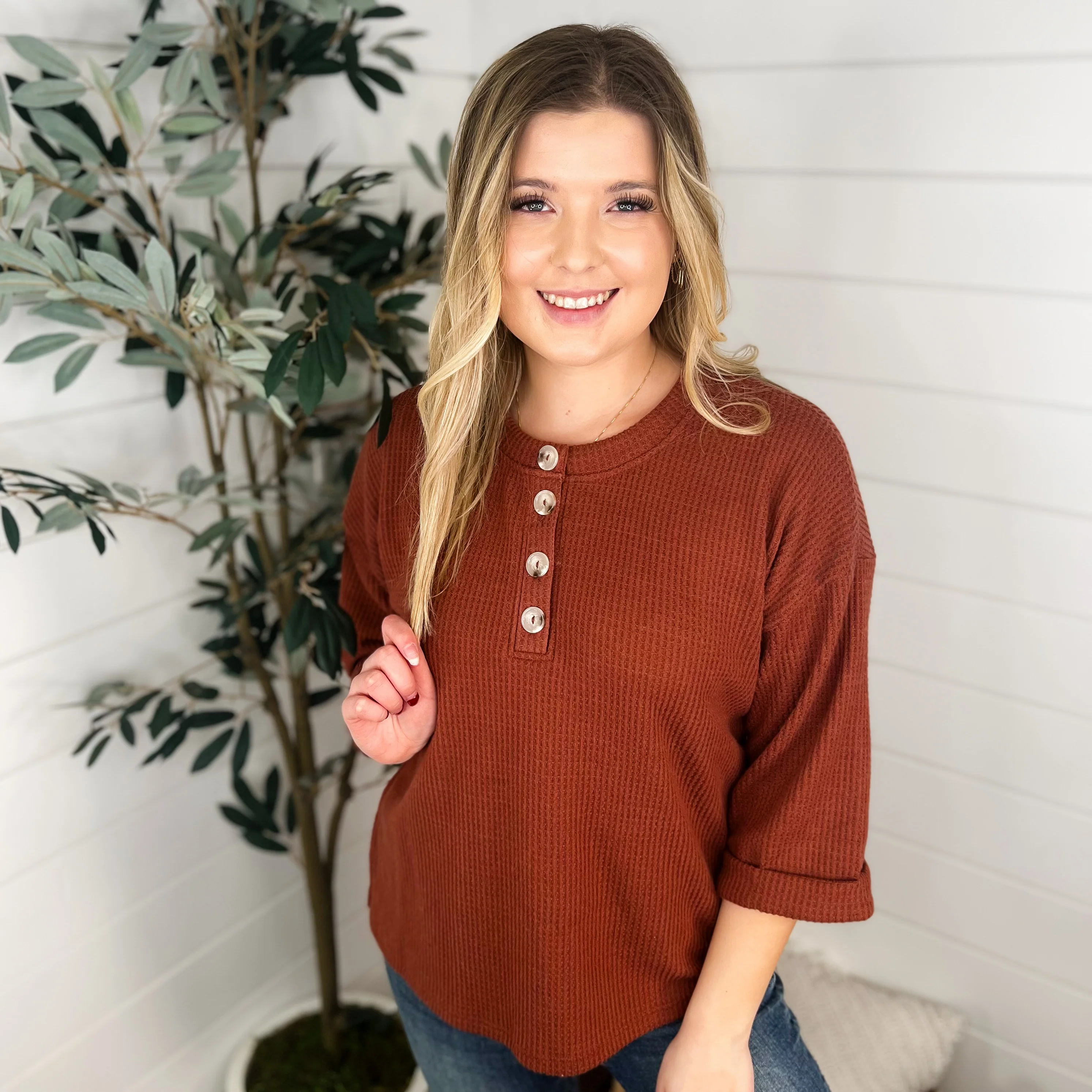 No One Knows Knit 3/4 Sleeve Avery Mae Top - 9 colors! - Image 8