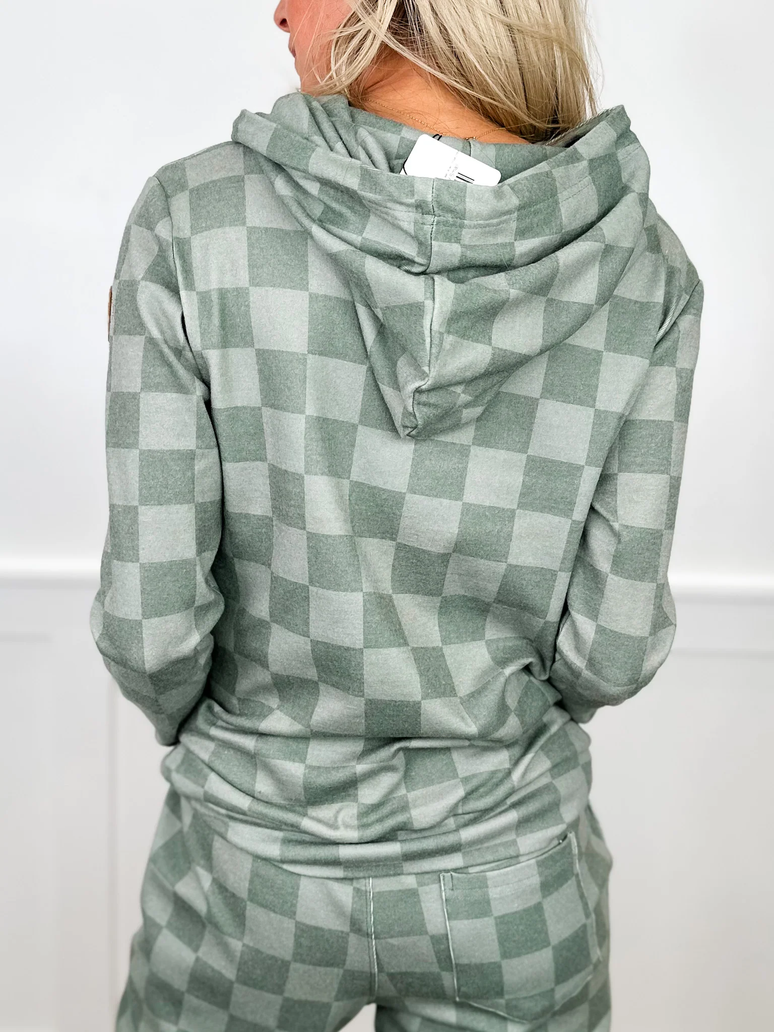 No Overthinking High-Rise Cotton Blend Green Avery Mae Joggers - Image 3