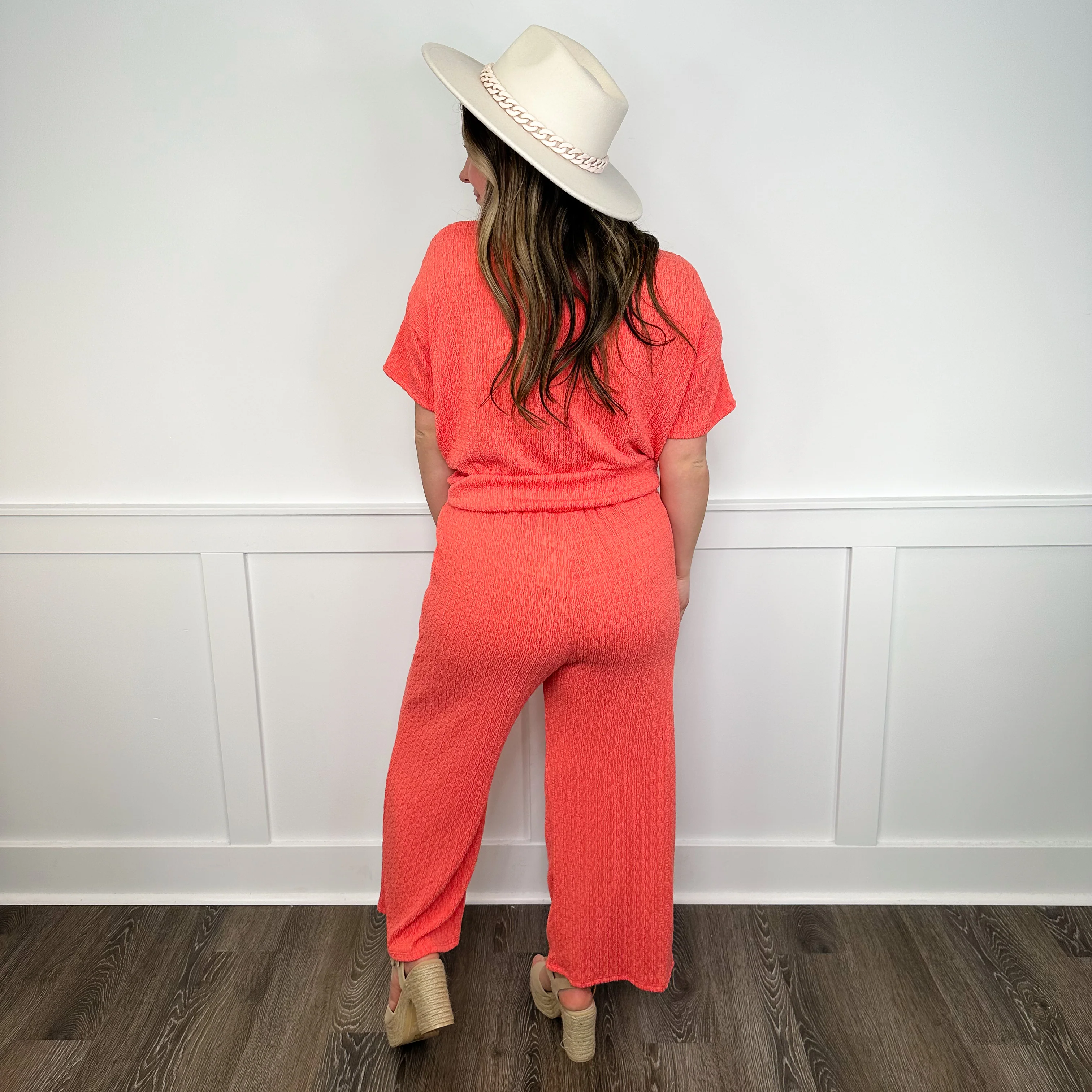 Not My Business High-Rise Coral Orange Avery Mae Bottoms - Image 2