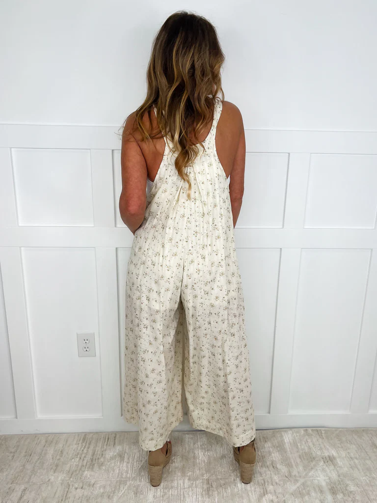 Nothing Else Matters Cotton Blend Cream Avery Mae Overalls - Image 2