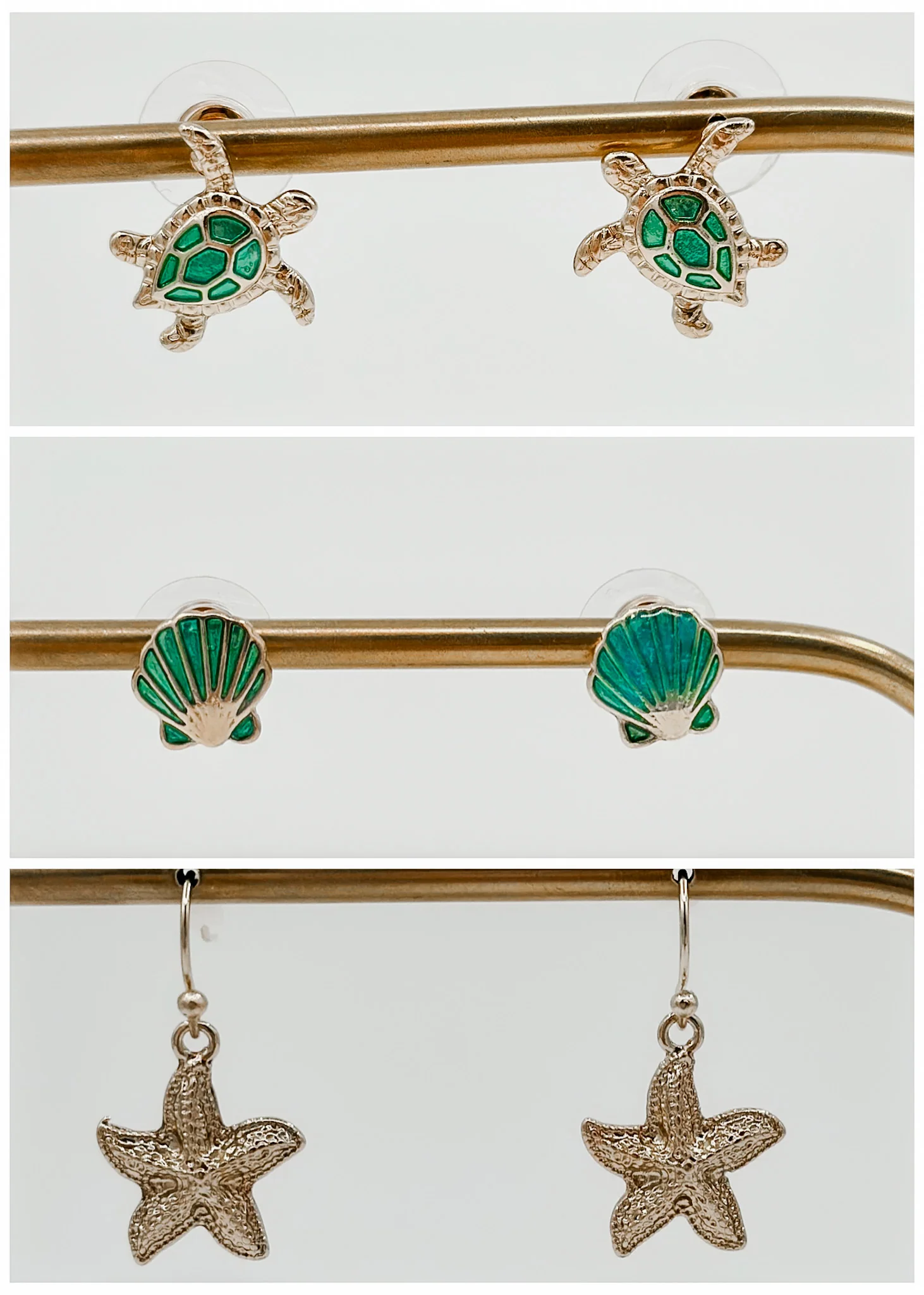 Ocean Essentials Gold Earring Set