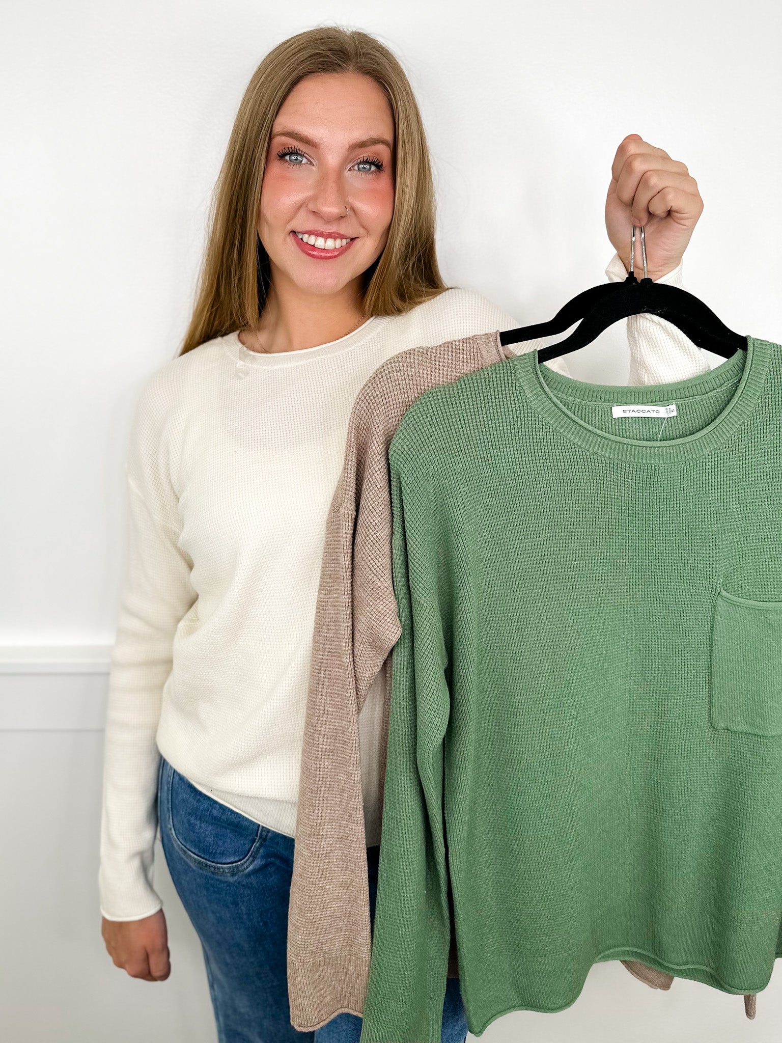 On the Move Knit Long Sleeve Avery Mae Sweater Top - 4 colors! - Image 8