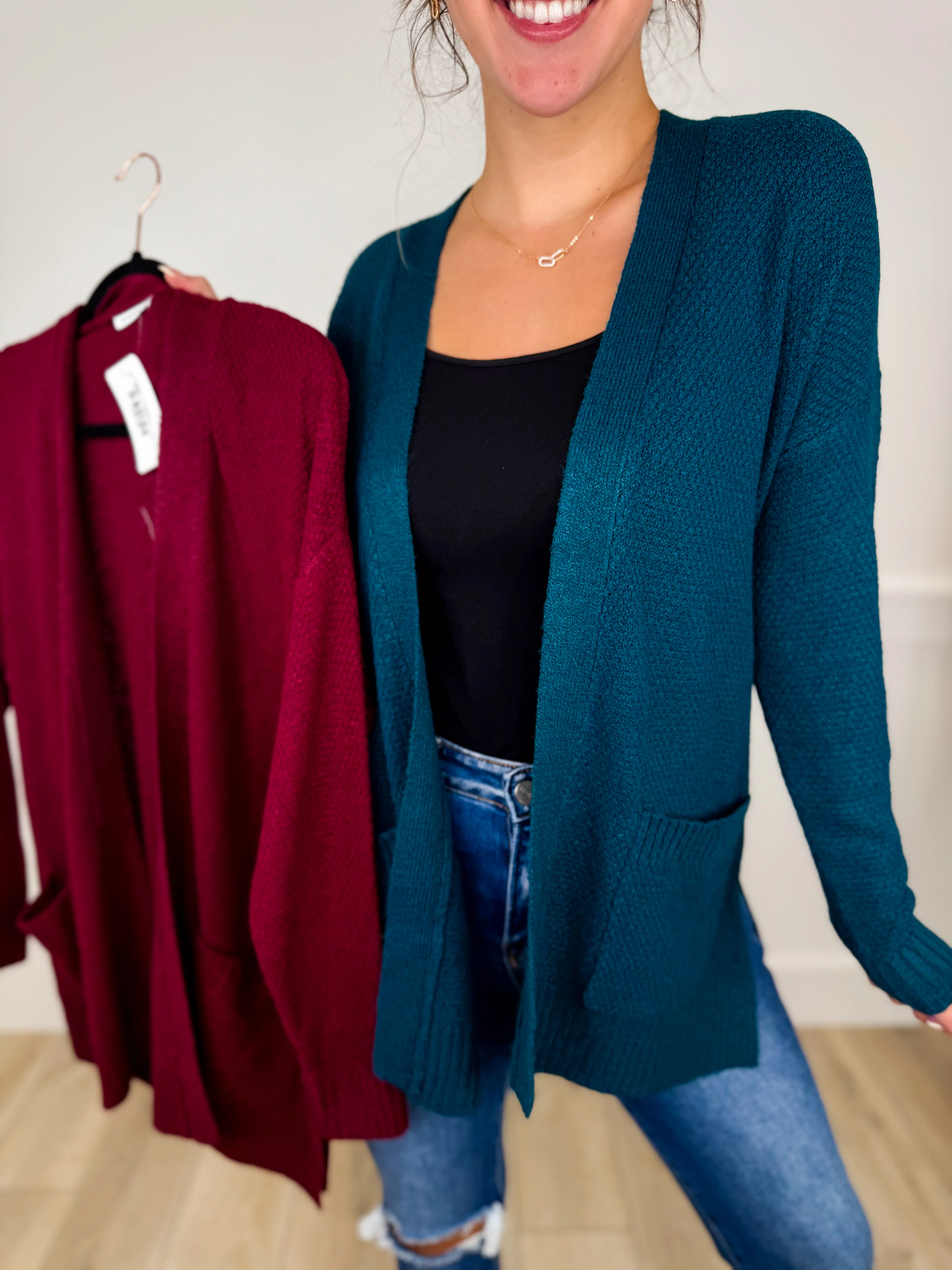 One Never Knows Knit Long Sleeve Avery Mae Cardigan - 3 colors! - Image 3