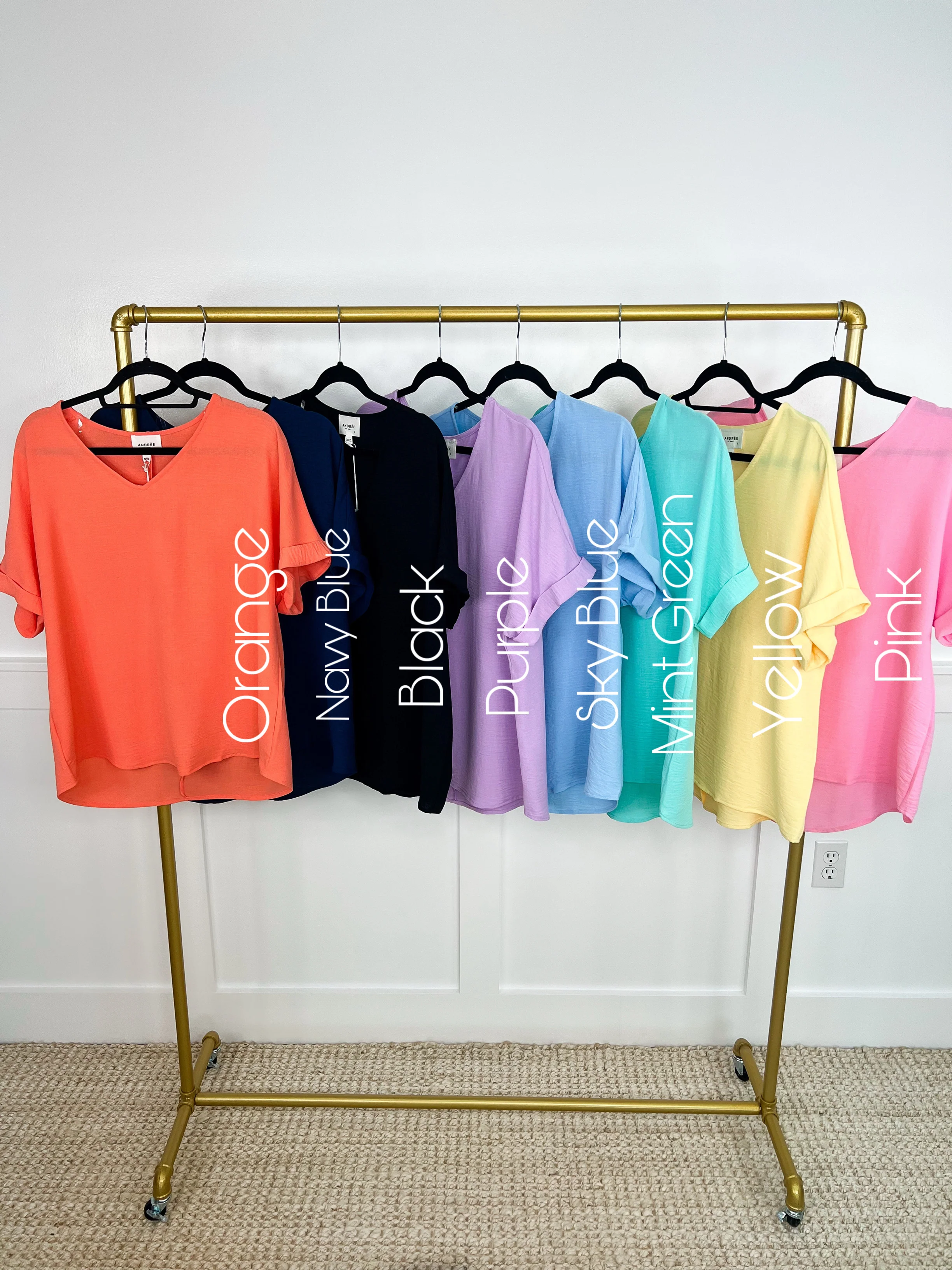 One of a Kind Lightweight Short Sleeve Avery Mae Top - 8 colors! - Image 2