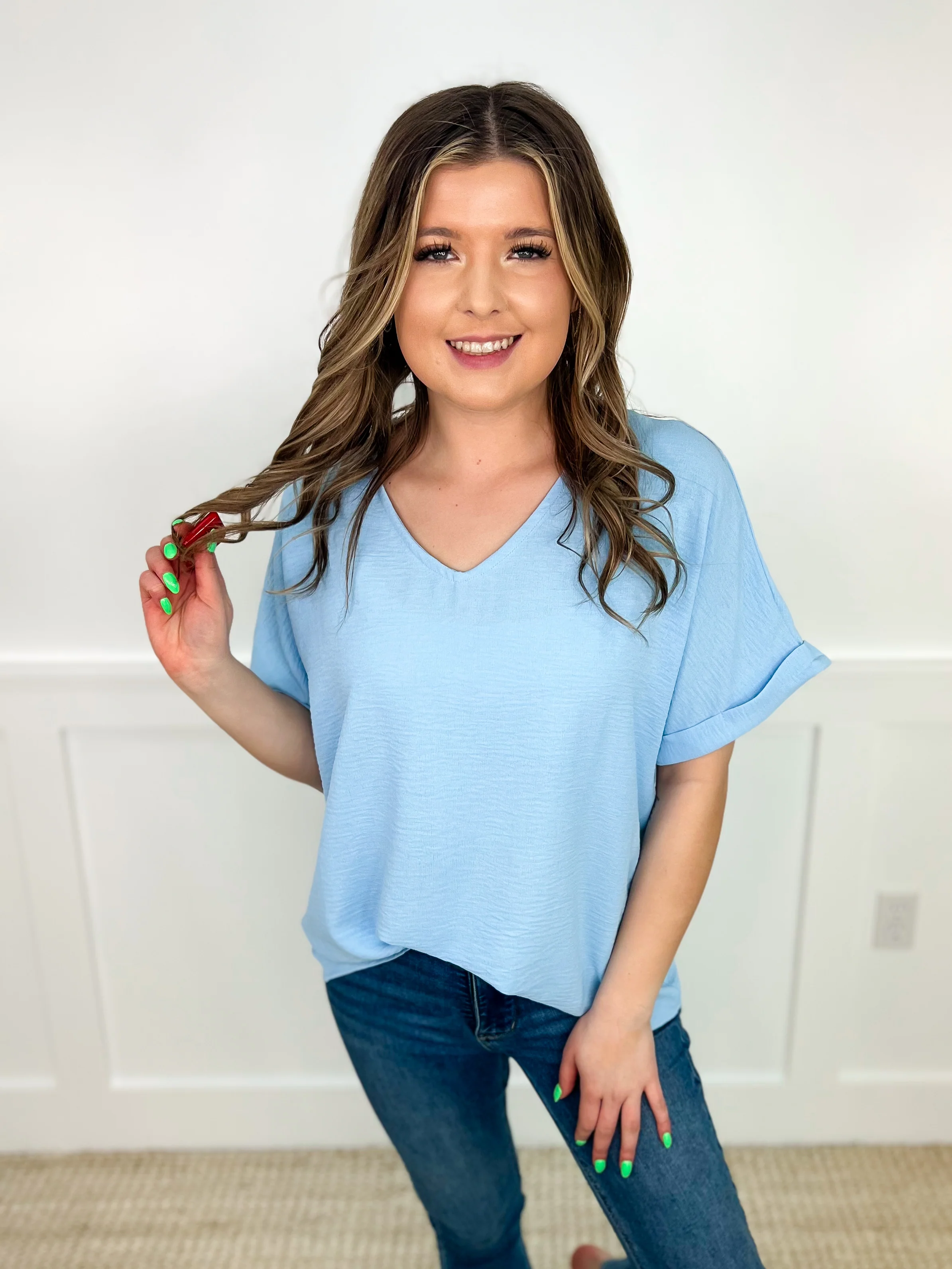One of a Kind Lightweight Short Sleeve Avery Mae Top - 8 colors! - Image 4