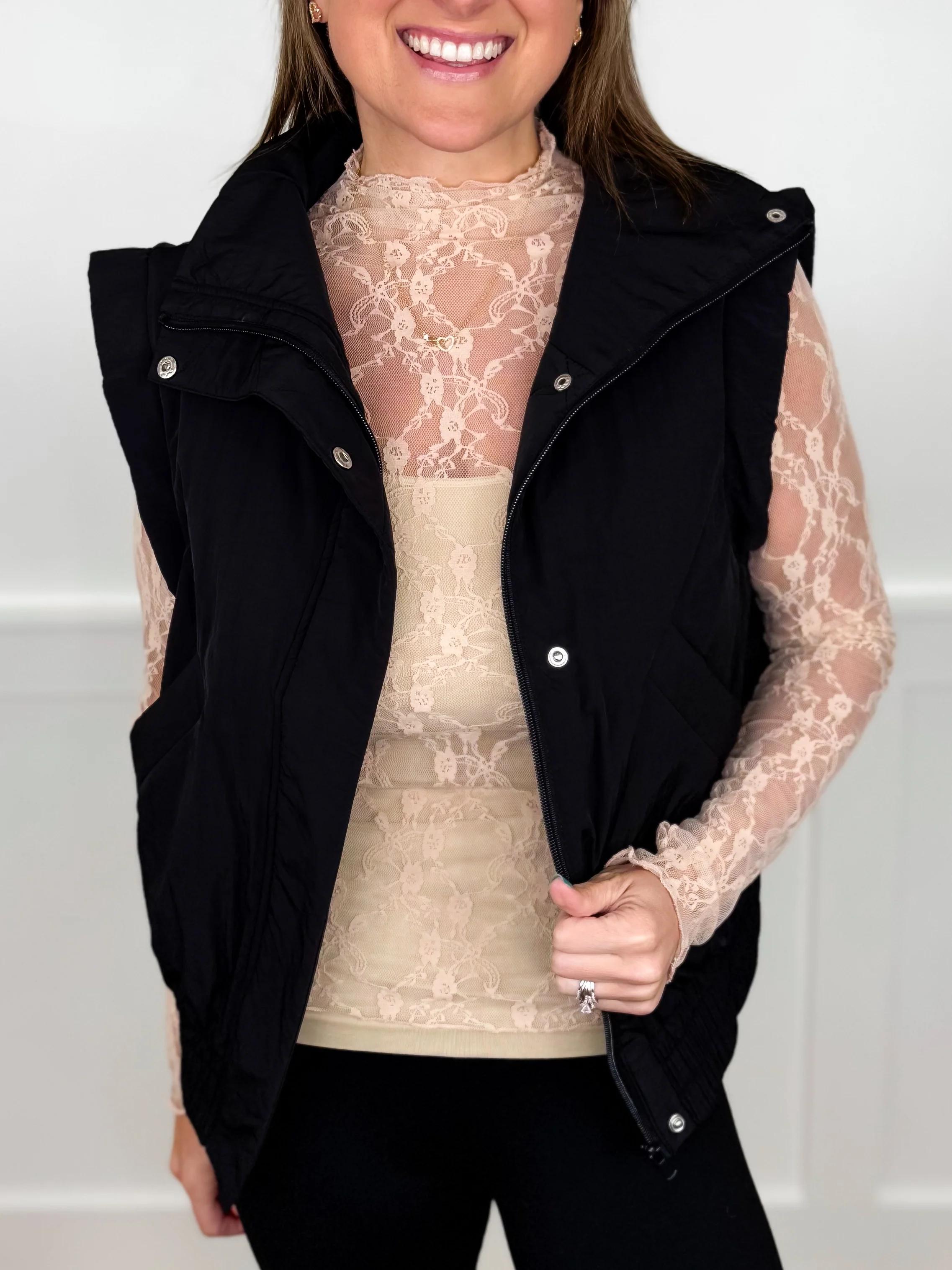 One Second Away Lightweight Avery Mae Puffer Vest - 4 colors! - Image 2