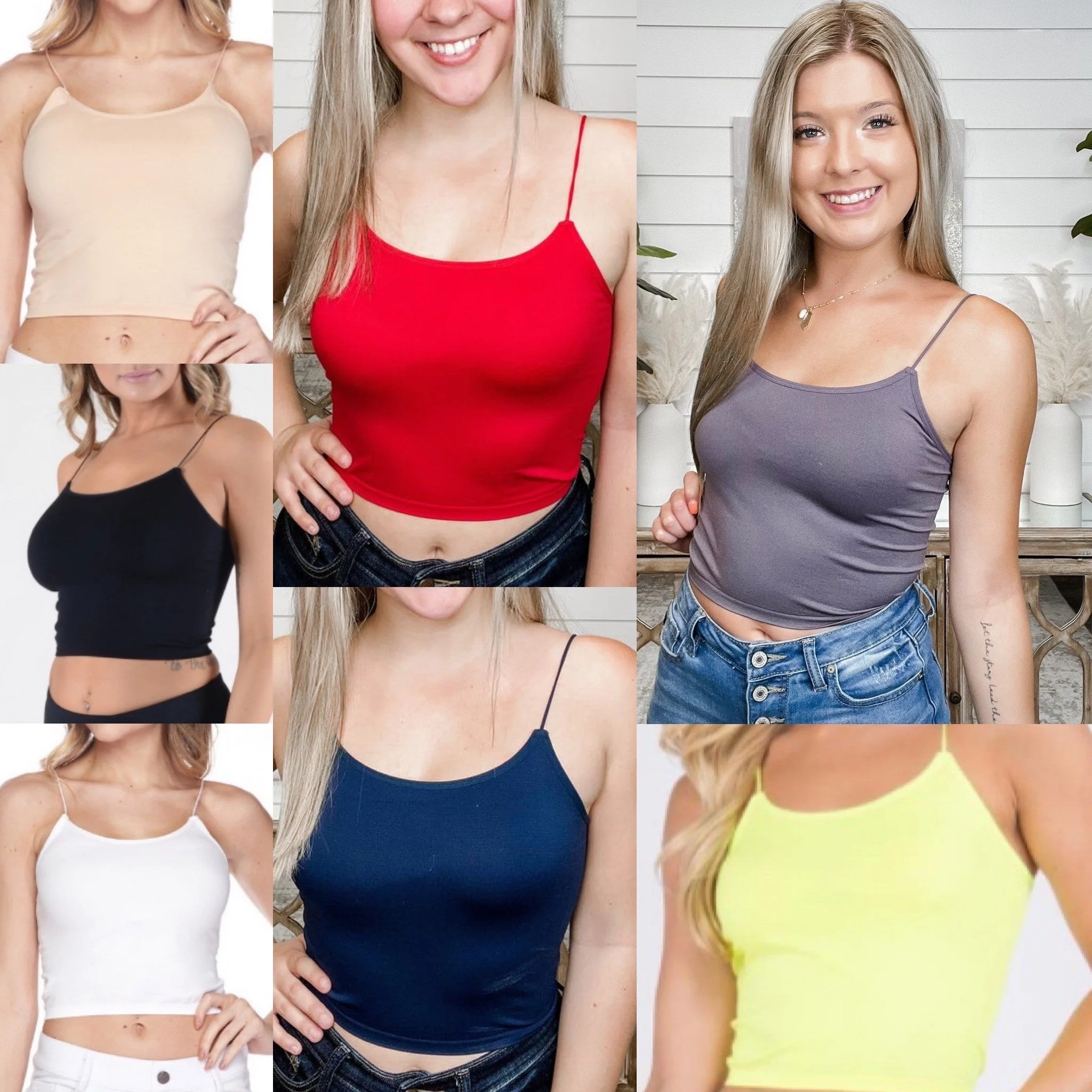 One Size Cropped Tank Top - 9 colors!