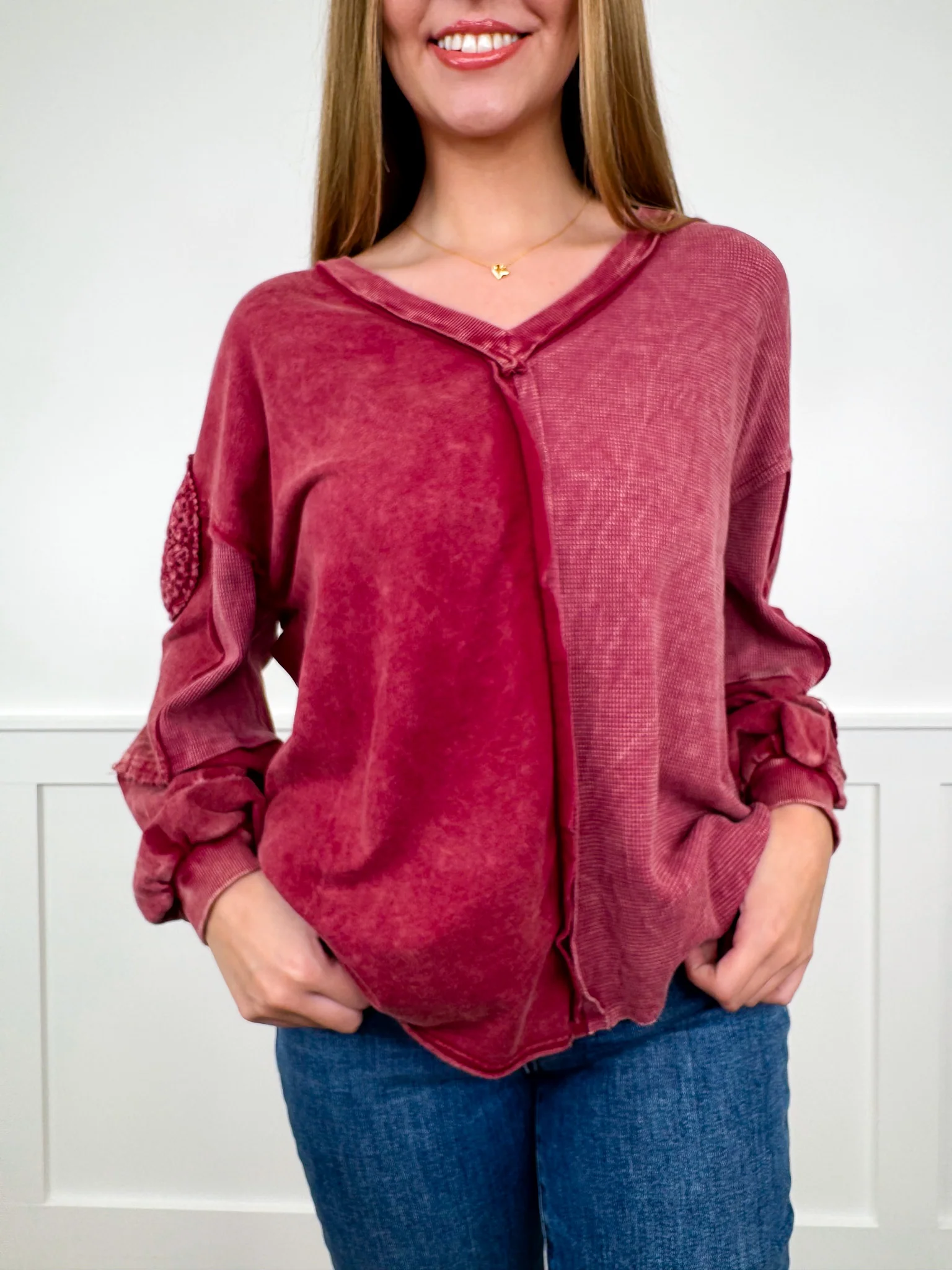 Outside Voices Cotton Long Sleeve Avery Mae Top - 2 colors! - Image 2