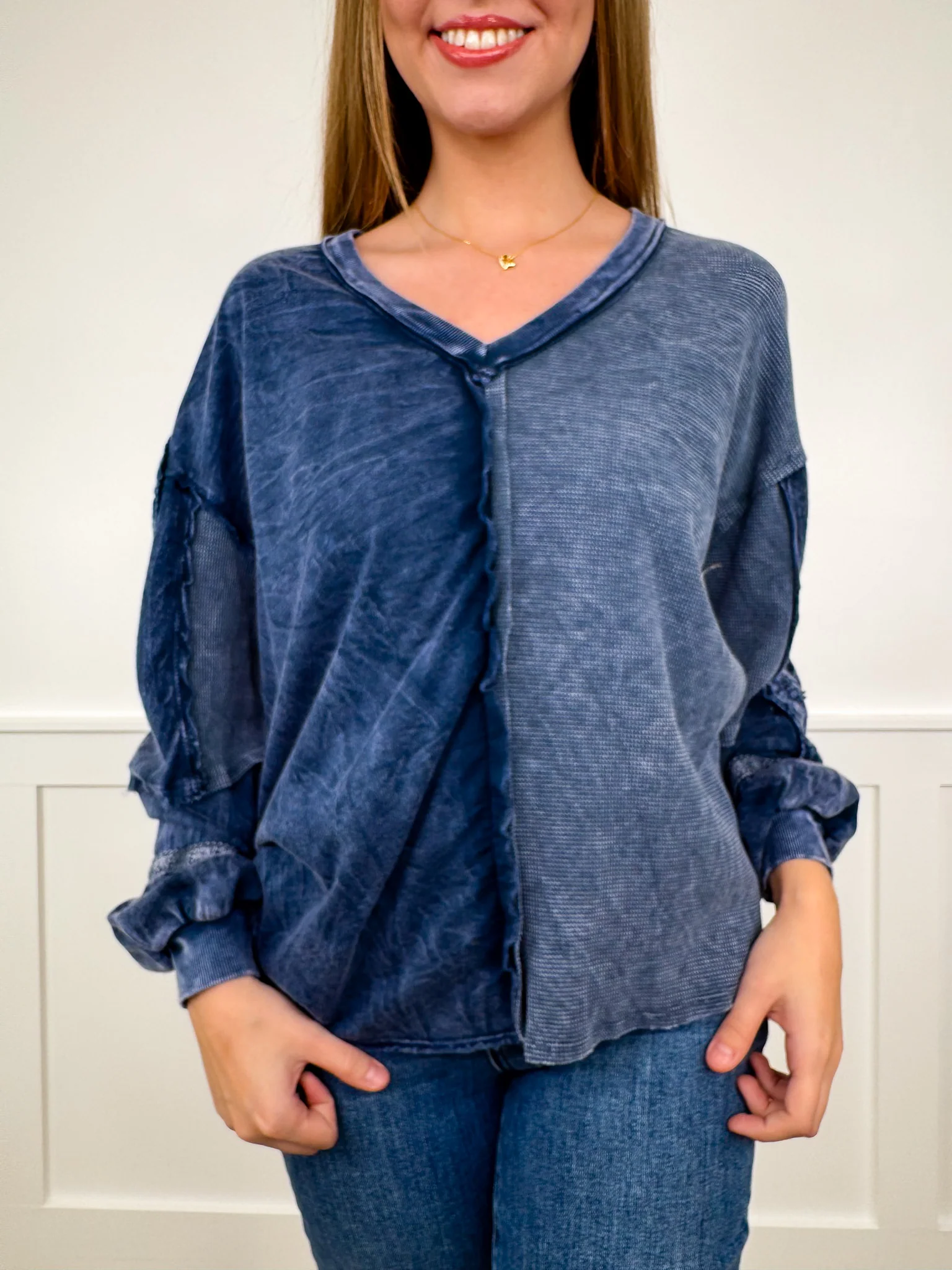 Outside Voices Cotton Long Sleeve Avery Mae Top - 2 colors! - Image 3
