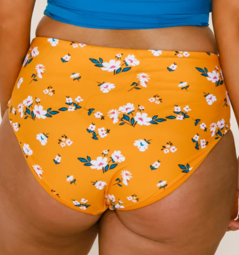 Coral Reef Picking Daisies High-Rise Reversible Swim Bottoms *FINAL SALE* - Image 2