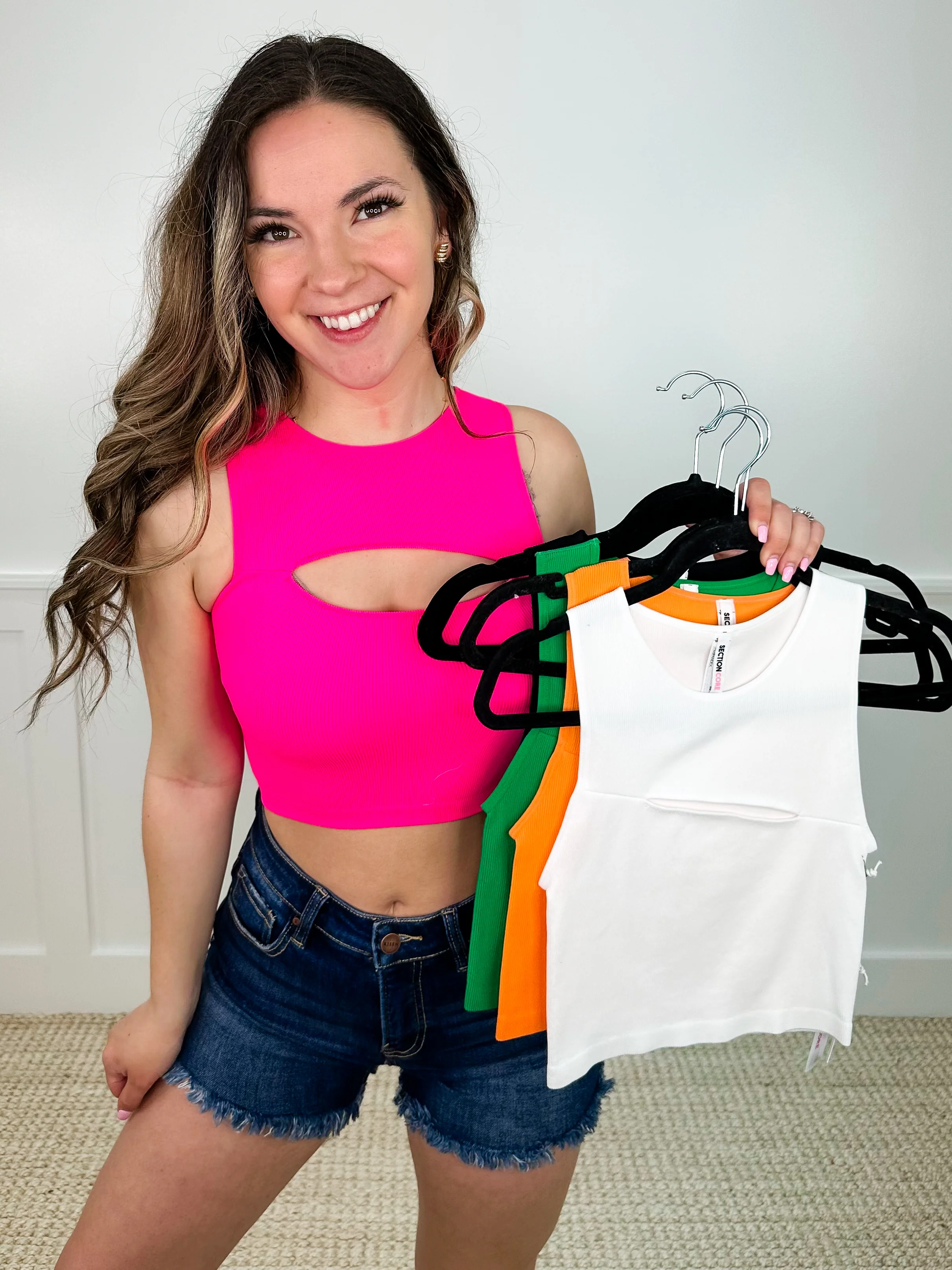 Basic Play Their Games Ribbed Avery Mae Cropped Tank Top - 5 colors!