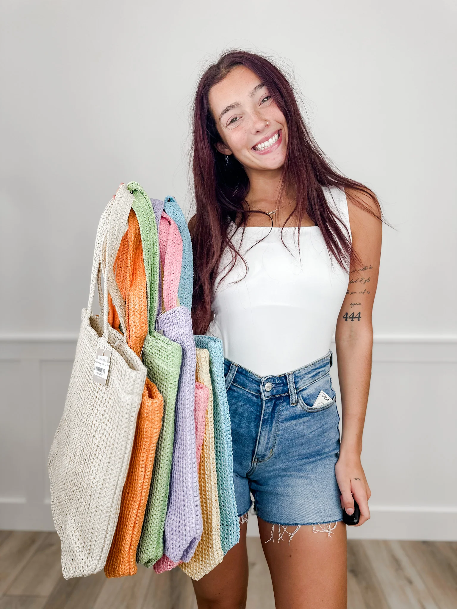 Pleasing Palette Straw Tote Bag - 8 colors!