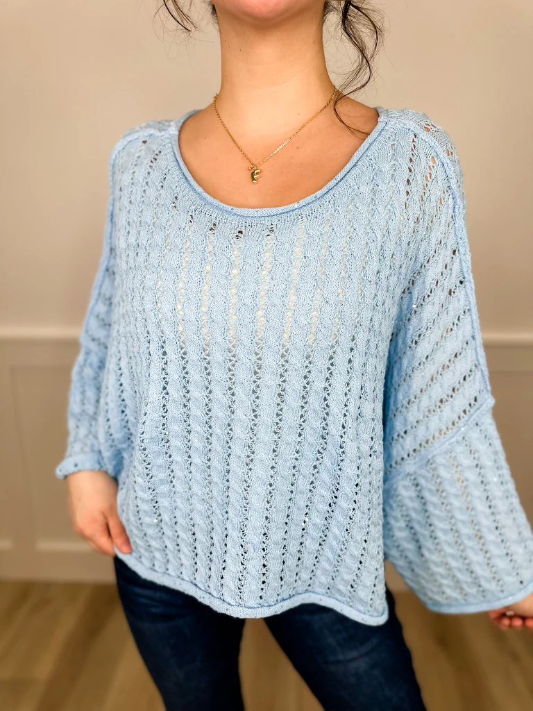 POL Changing Minds Knit Long Sleeve Mom Cropped Sweater Top - 2 colors! - Image 2