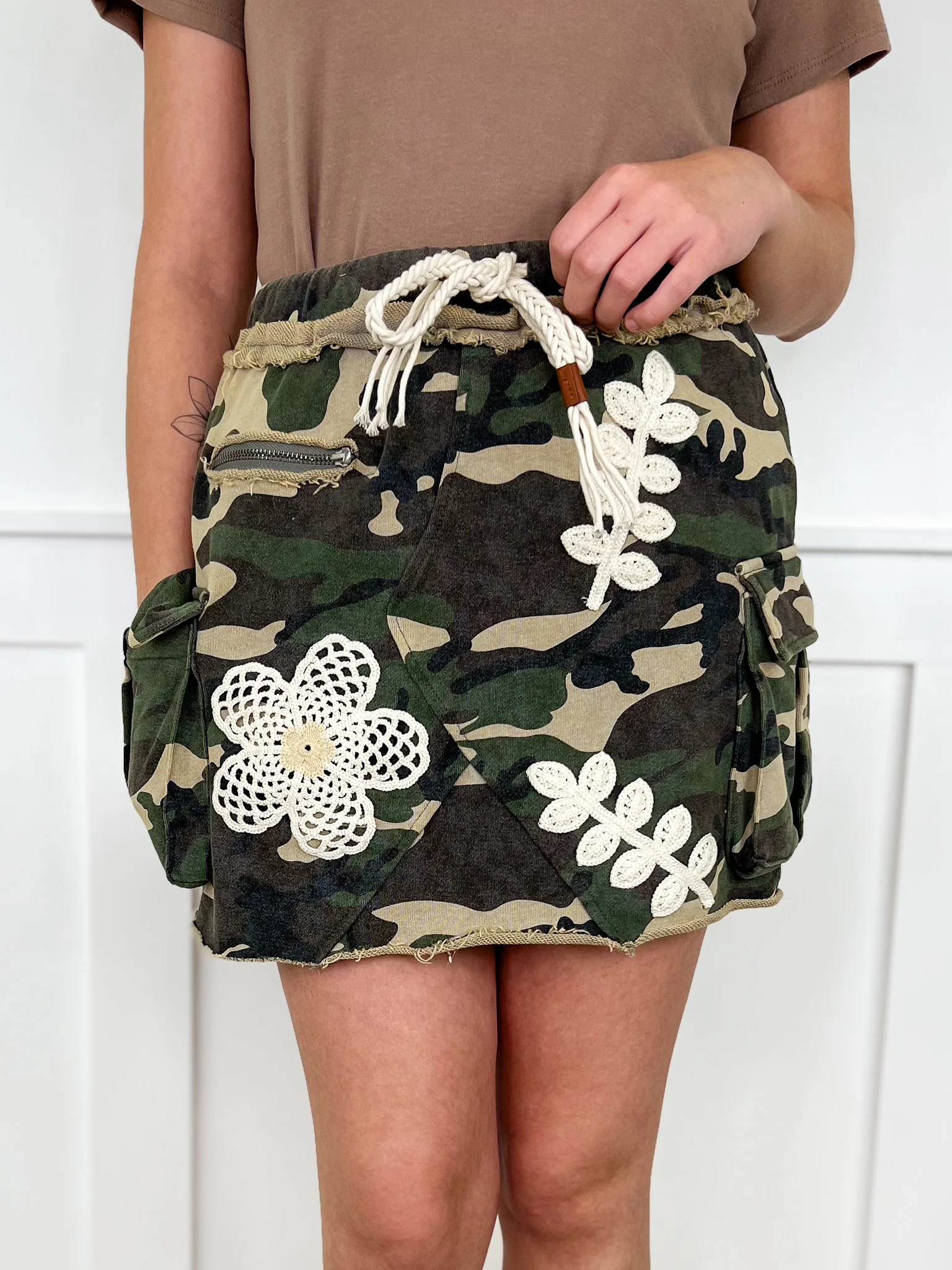 POL Petal Patrol Cotton Camo Skirt - 2 colors! - Image 3