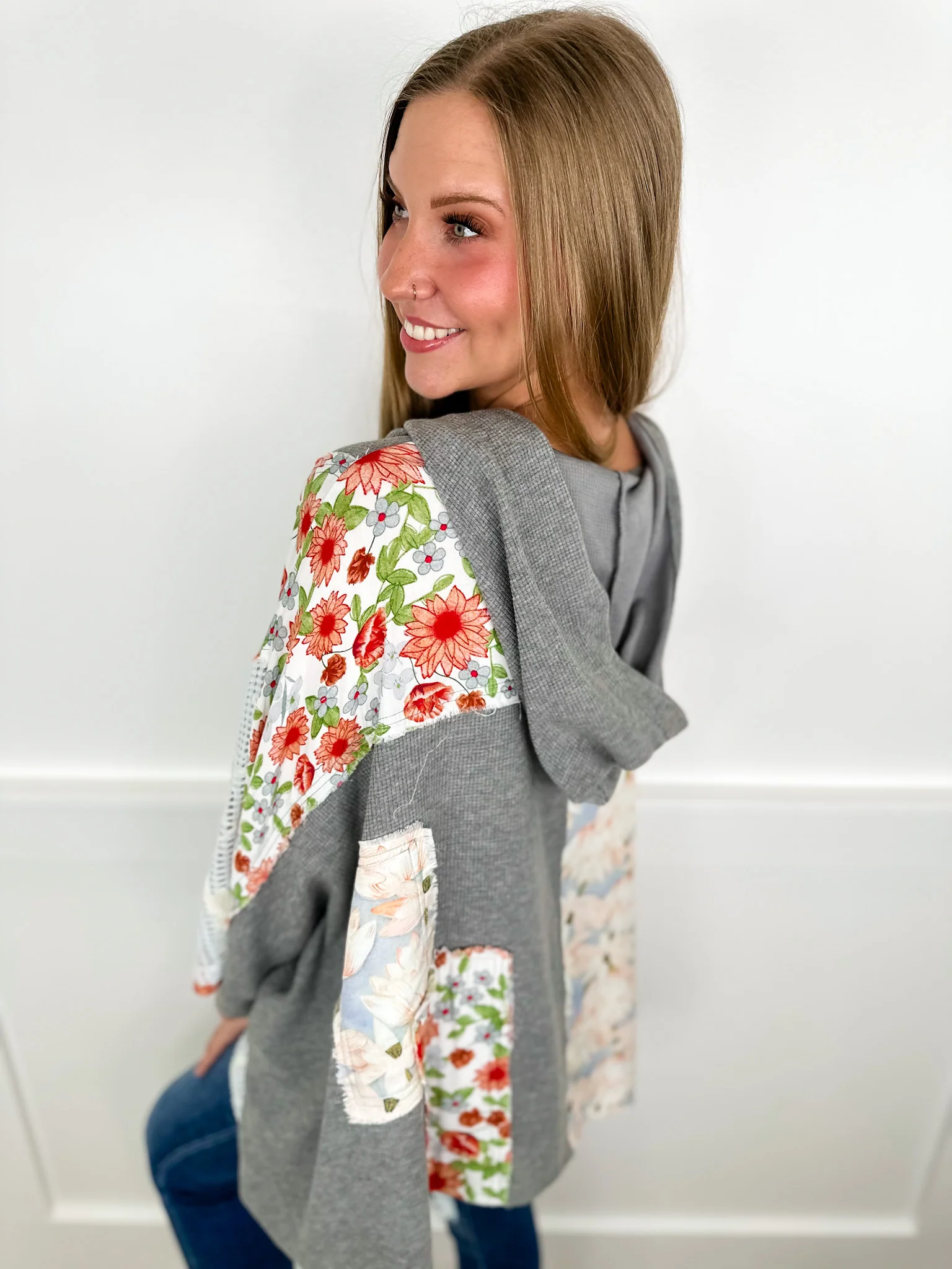 POL Where Should I Go Cotton Blend 3/4 Sleeve Hooded Top - 2 colors! - Image 2
