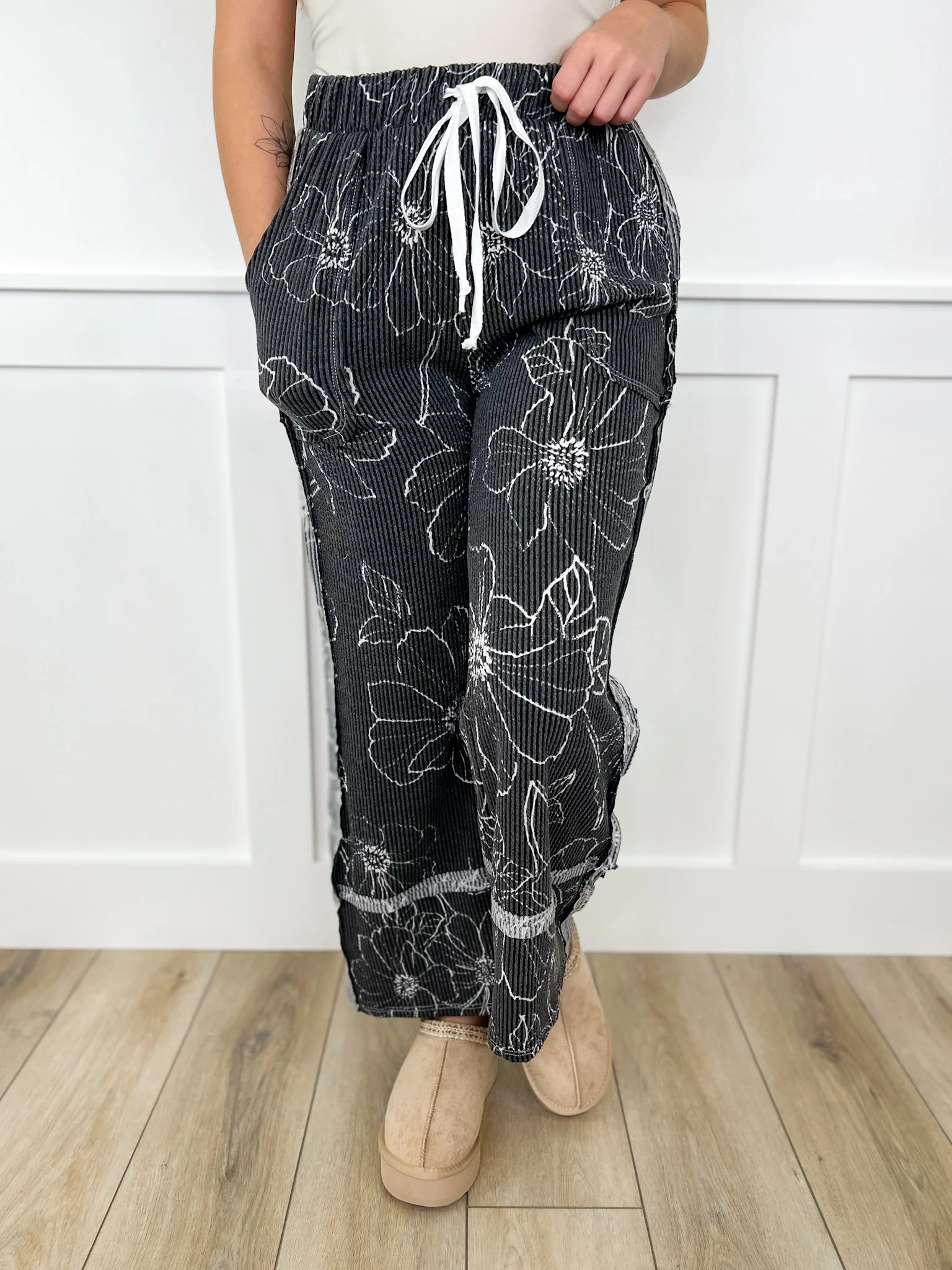 Ready to Grow High-Rise Ribbed Wide Leg Avery Mae Bottoms - 2 colors! - Image 3