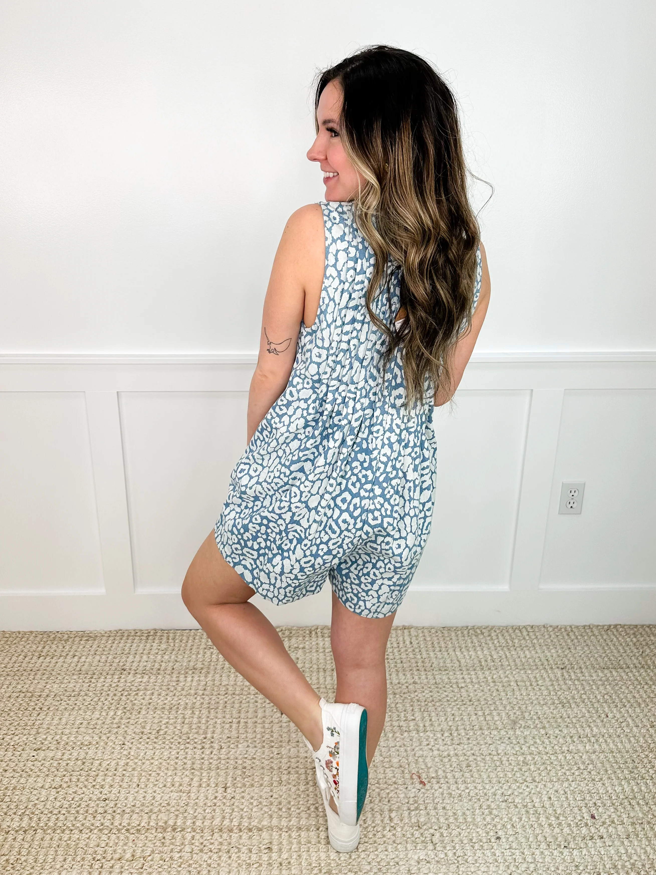 Resisting the Urge Cotton Denim Avery Mae Romper - Image 2