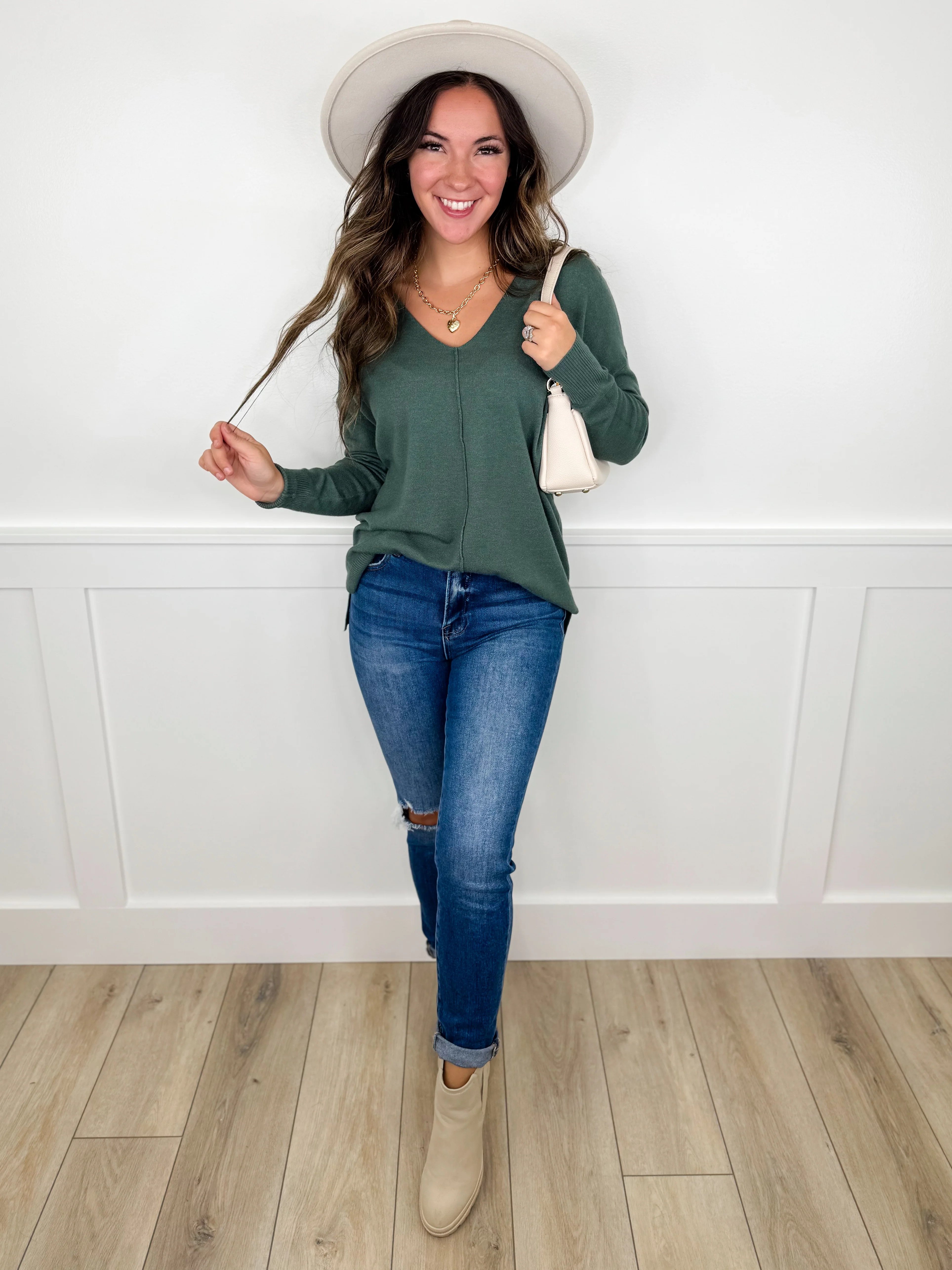 Zenana Basic Tempted By it Knit Long Sleeve Sweater Top - 11 colors! - Image 10