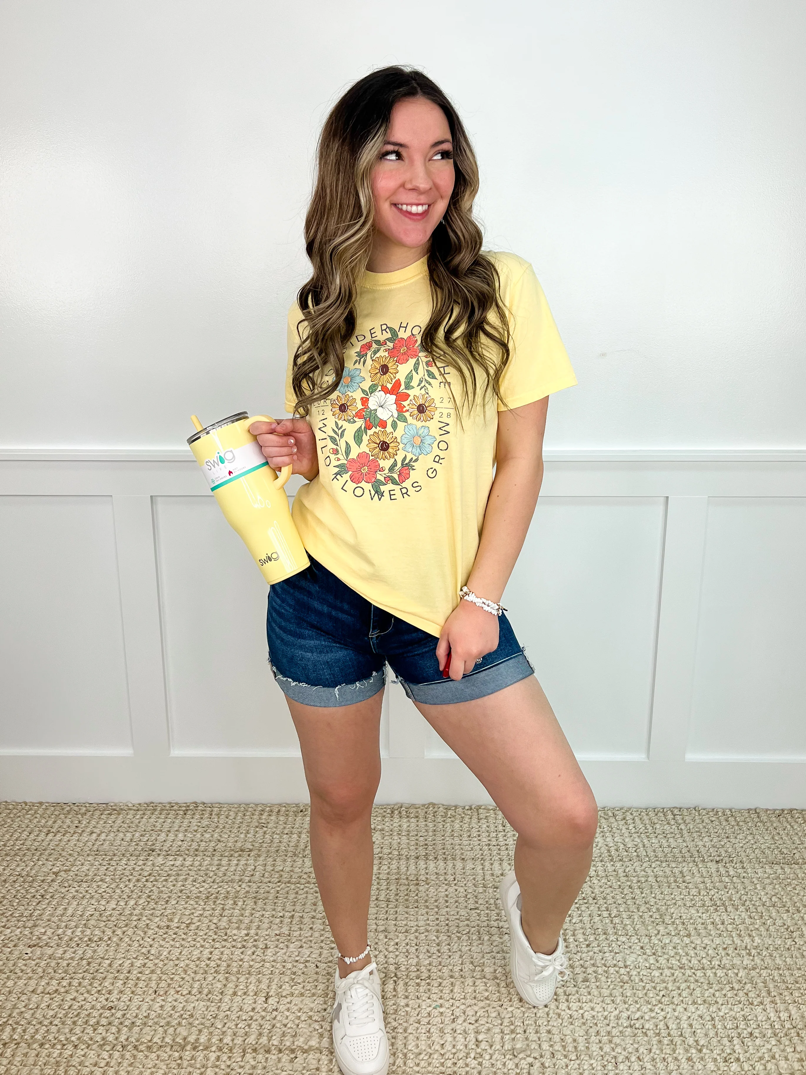 How Wildflowers Grow Cotton Short Sleeve Avery Mae Graphic Tee Shirt - 4 colors! - Image 7
