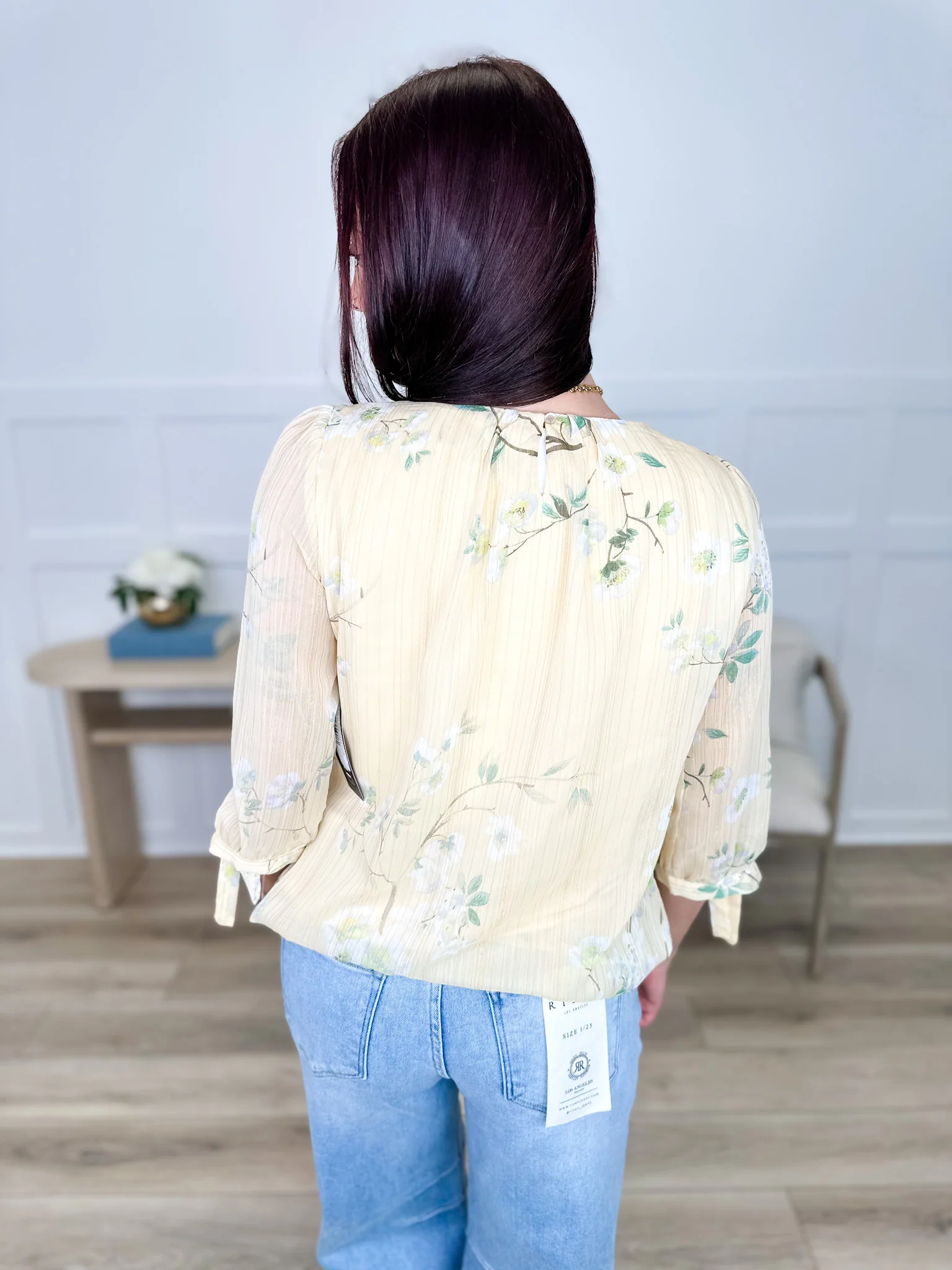 Running to You 3/4 Sleeve Champagne Avery Mae Top - Image 2