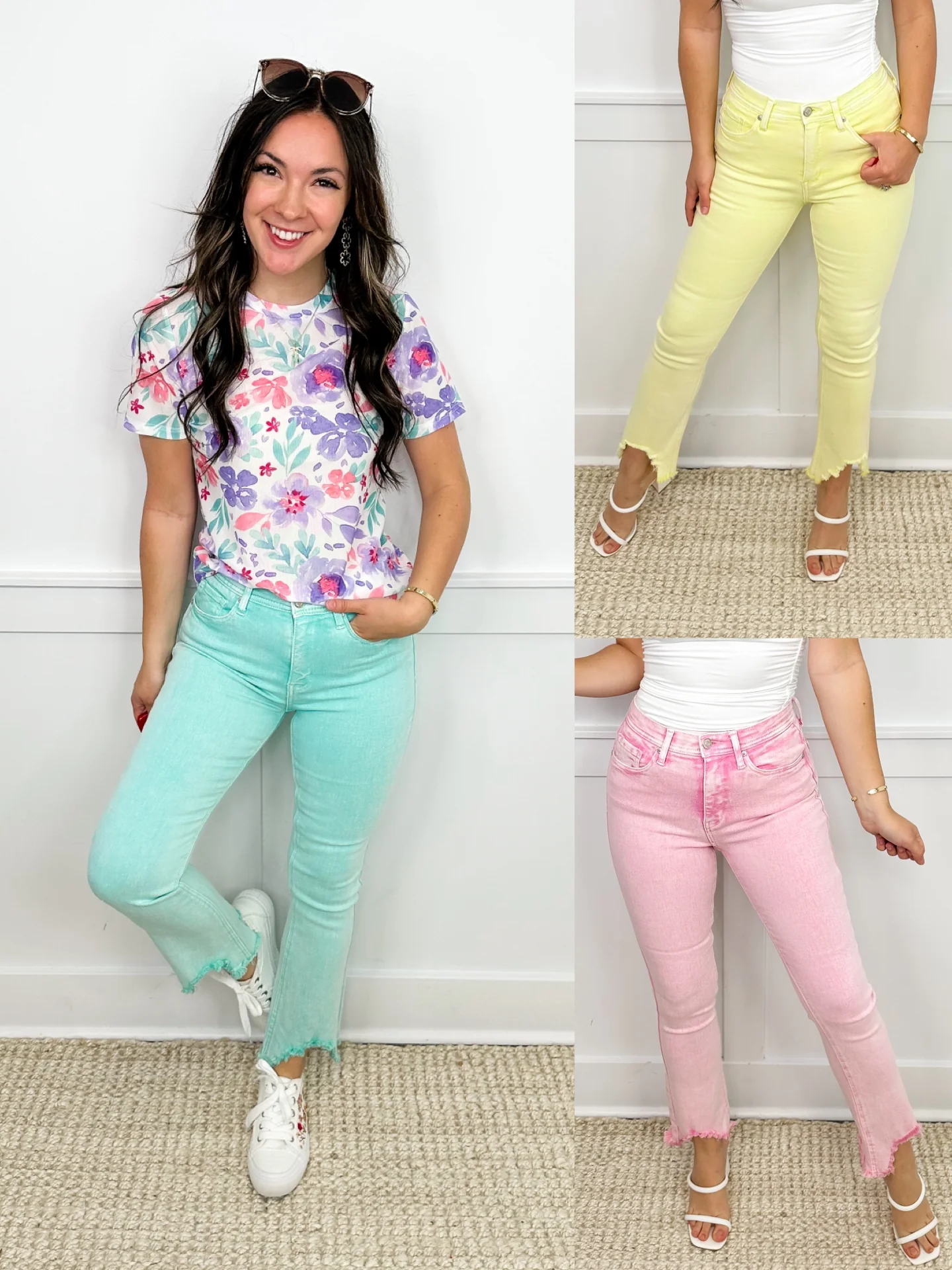 Saige Sadie Tummy Control High-Rise Fray Hem Kick Flare Jeans - 3 colors!