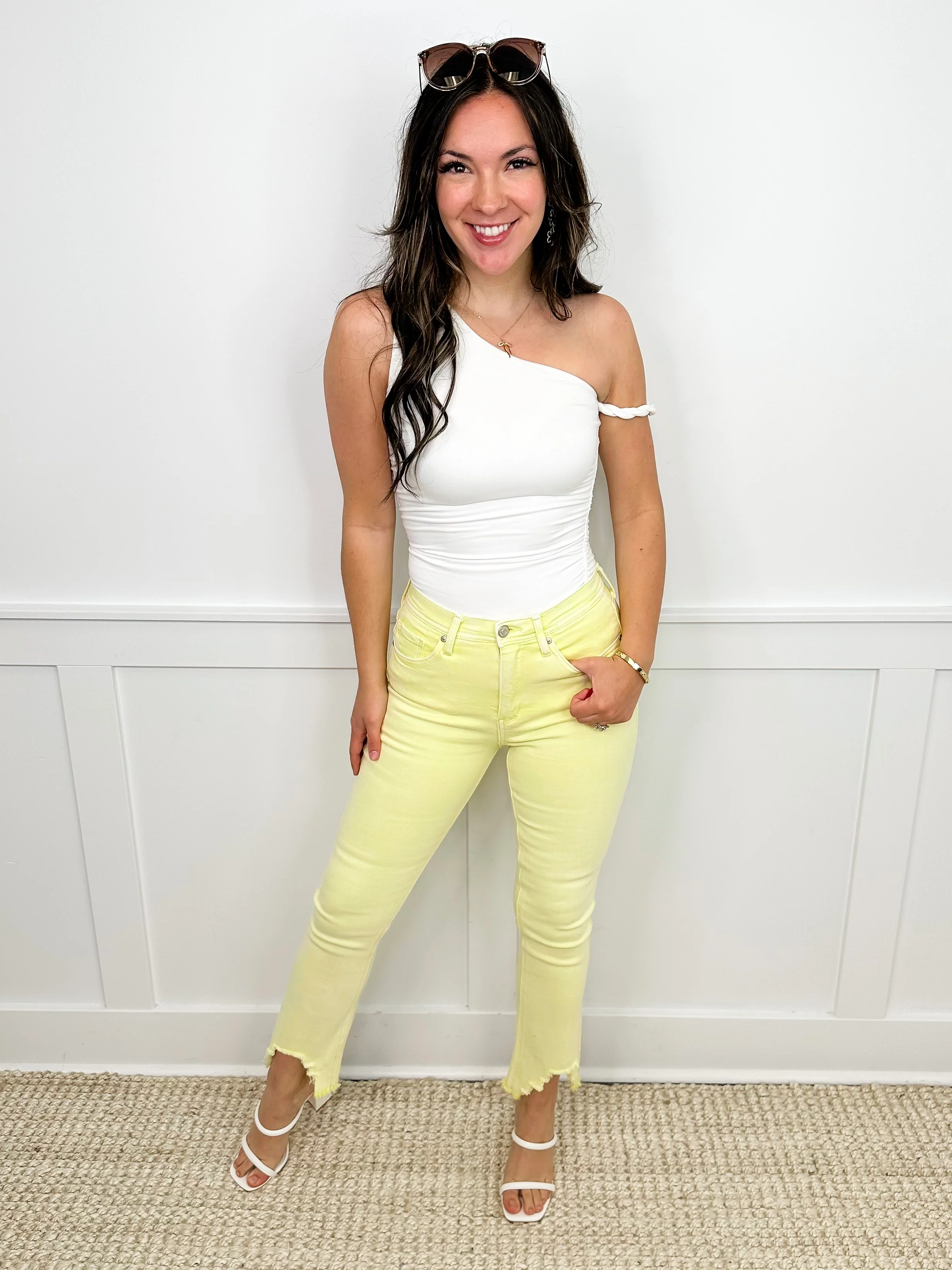 Saige Sadie Tummy Control High-Rise Fray Hem Kick Flare Jeans - 3 colors! - Image 2