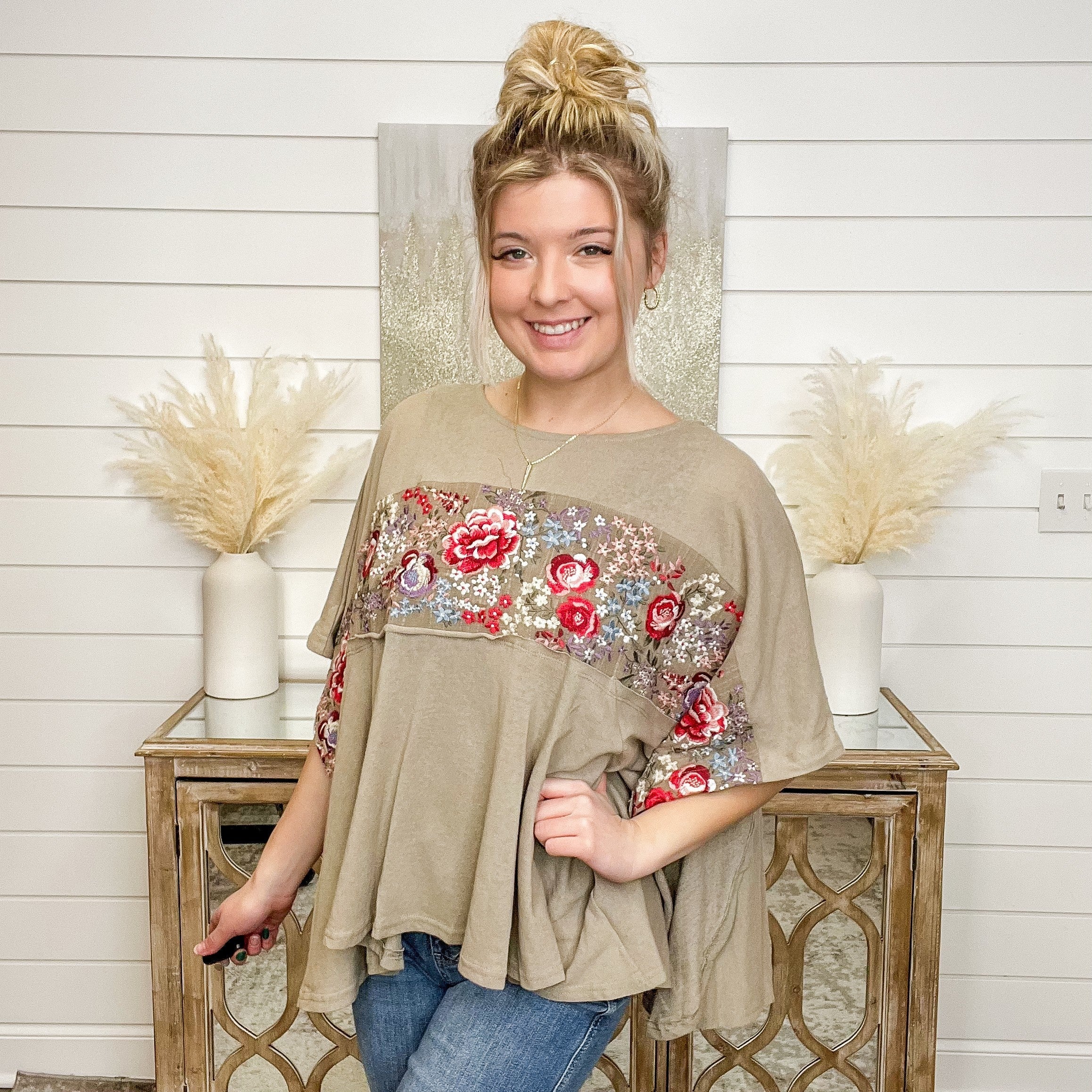 Savannah Jane Lets Do it Cotton Blend Short Sleeve Top - 3 colors! - Image 2
