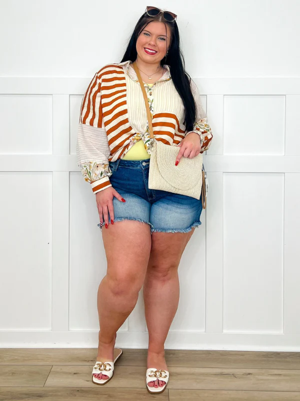 Sew In Love Brighten Your Day Rayon Blend Long Sleeve Cream Button Up Top - Image 4