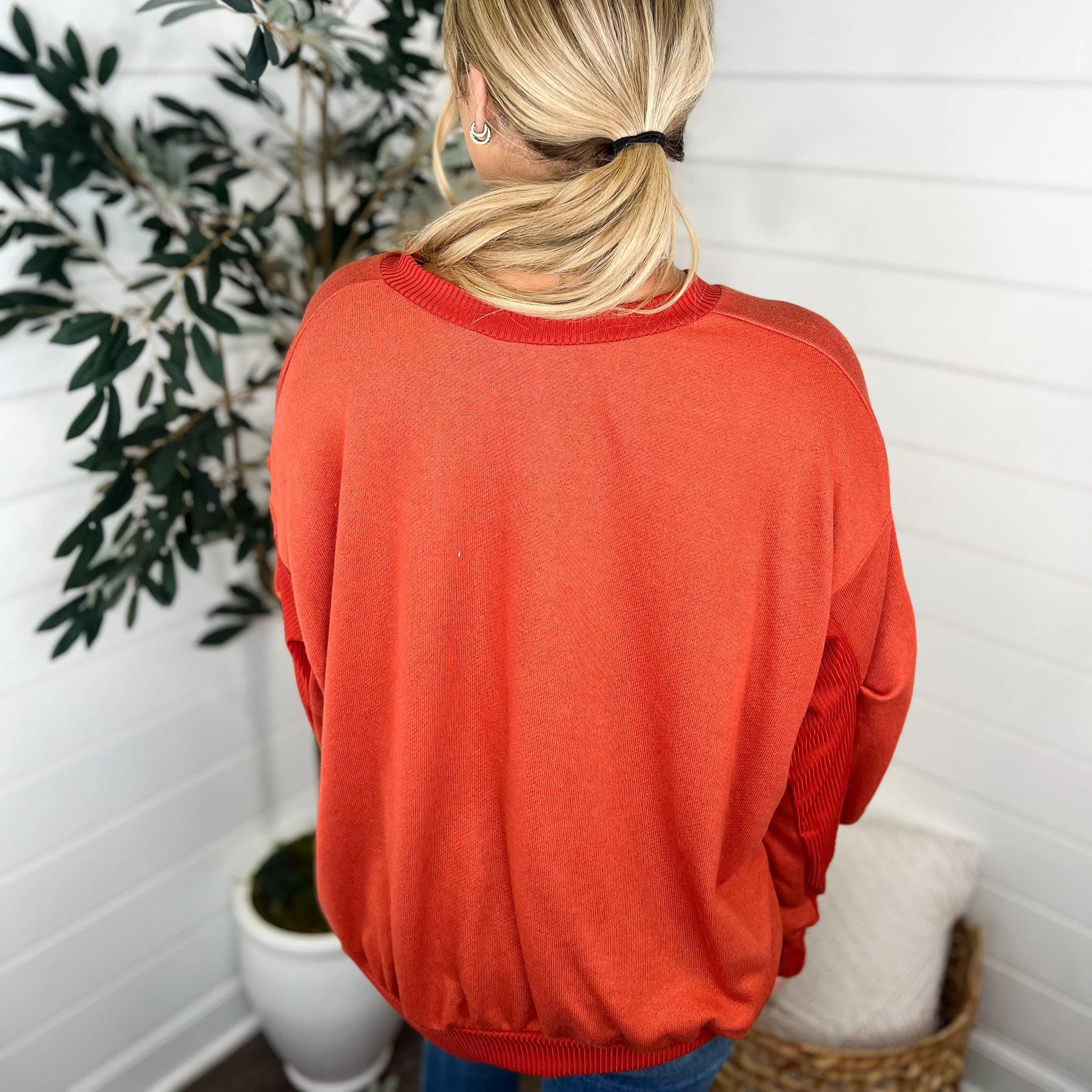 Sew In Love Can You Believe it Cotton Blend Long Sleeve Top - 2 colors! - Image 3