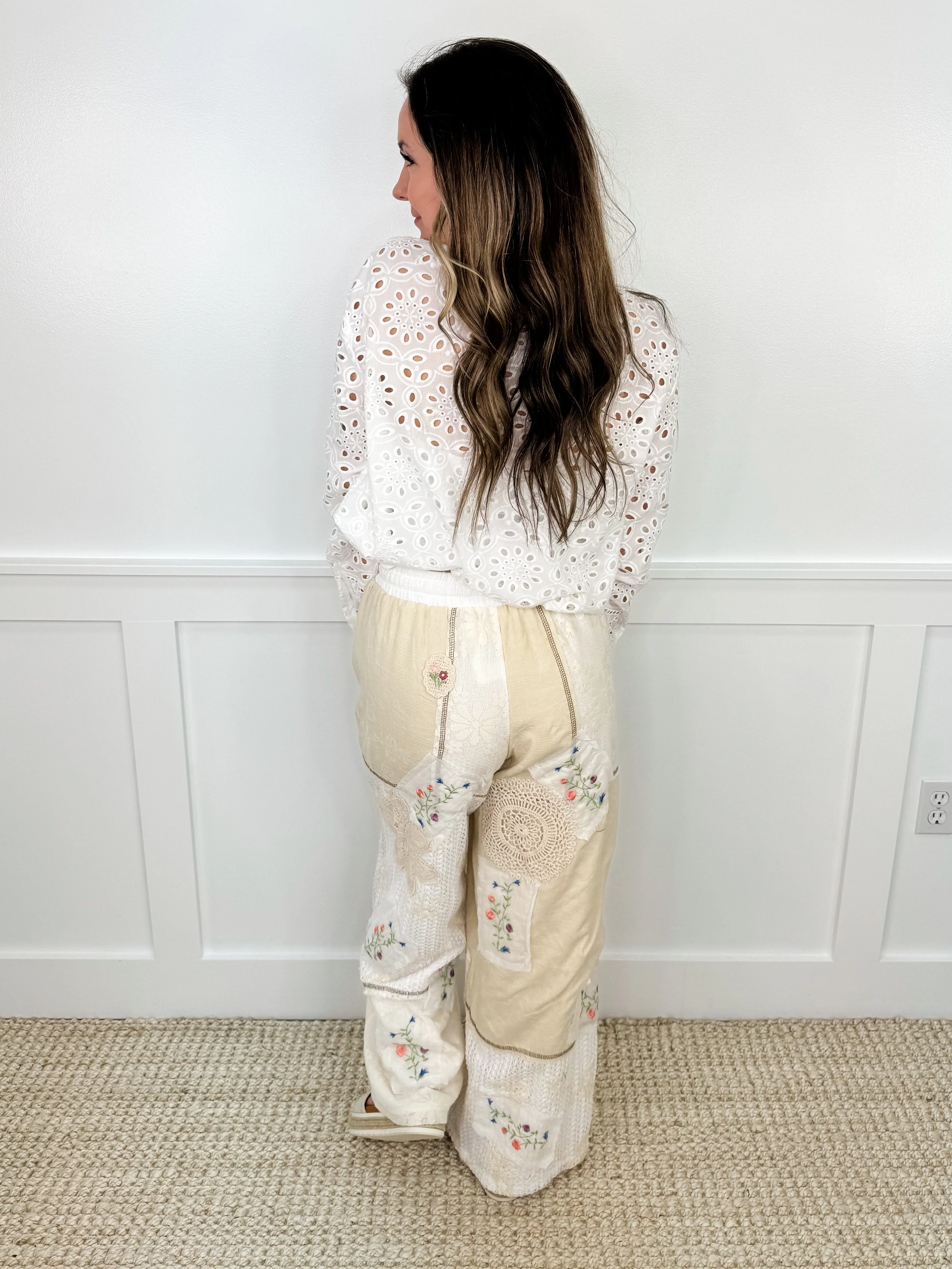 Sew In Love Change Your Tempo Cotton Long Sleeve White Button Up Top - Image 4