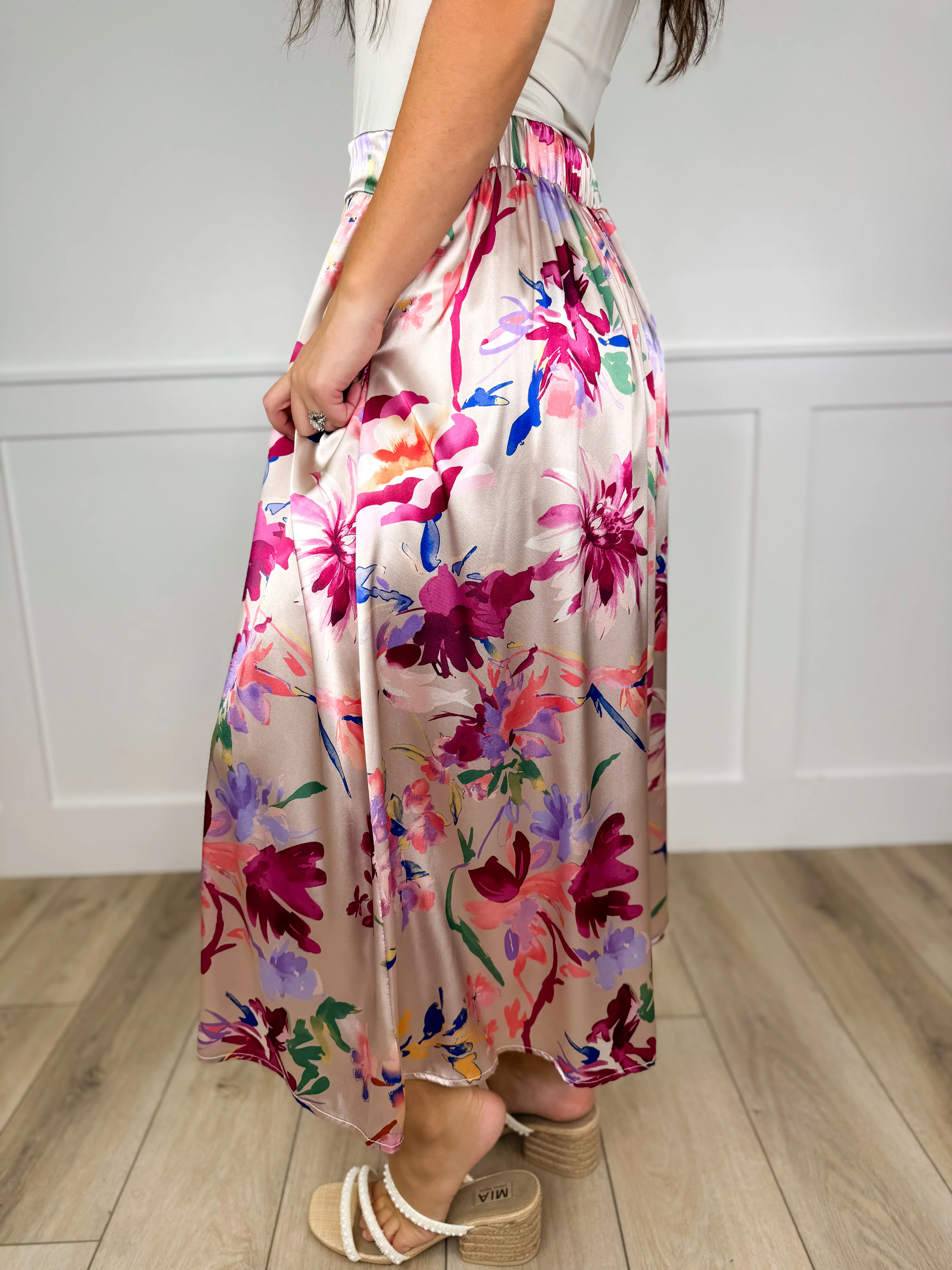 Sew In Love Good For Me Satin Pink Avery Mae Skirt - Image 2