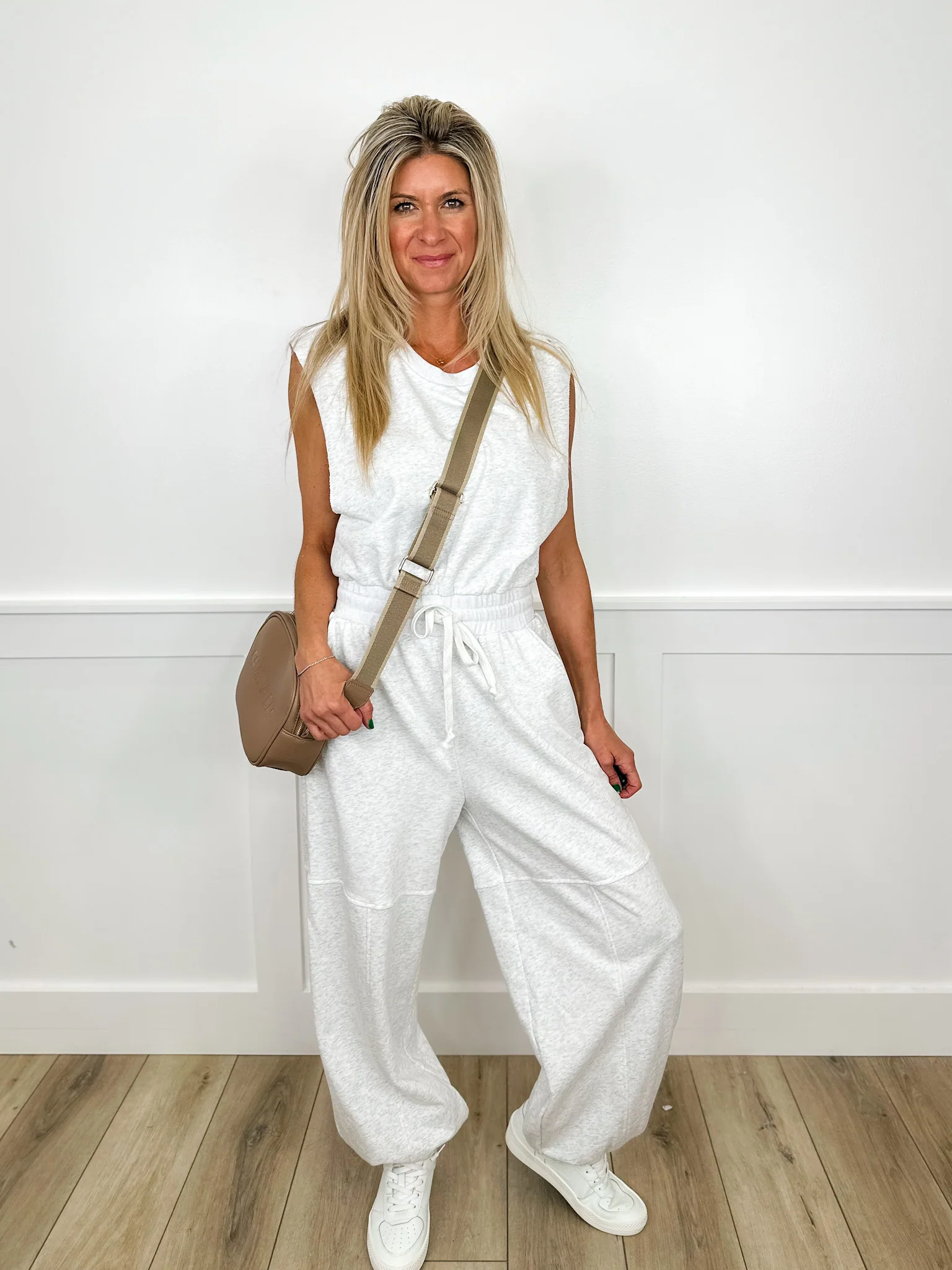Sew In Love Lost in the Right Direction Cotton Blend Grey Jumpsuit - Image 2