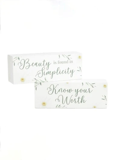 Simply Beautiful Wood Decor - 2 piece set!