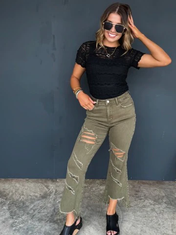 Simply Misunderstood Lace Short Sleeve Avery Mae Top - 2 colors! - Image 6