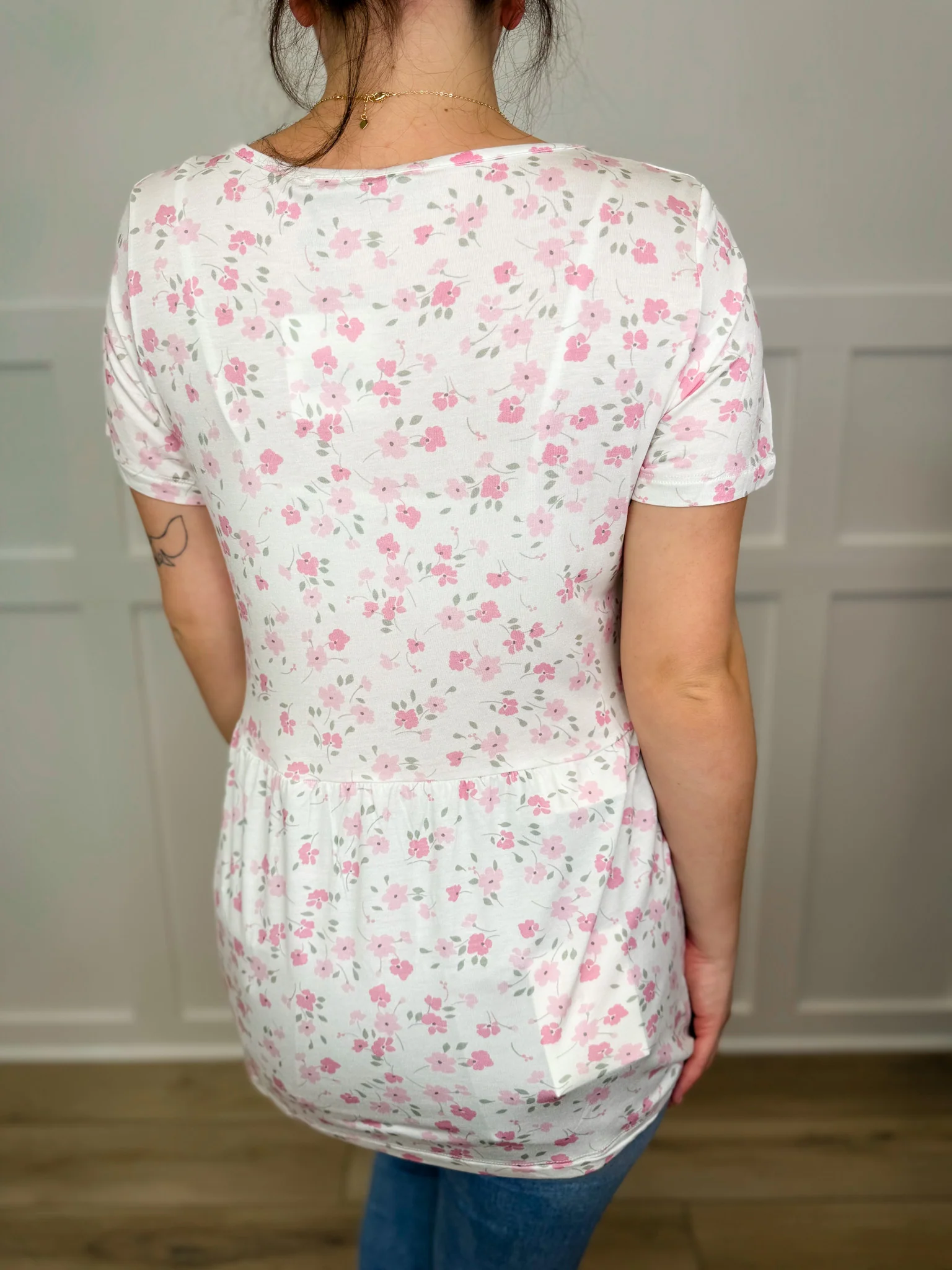 Sing Your Song Rayon Blend Short Sleeve White Avery Mae Top - Image 2