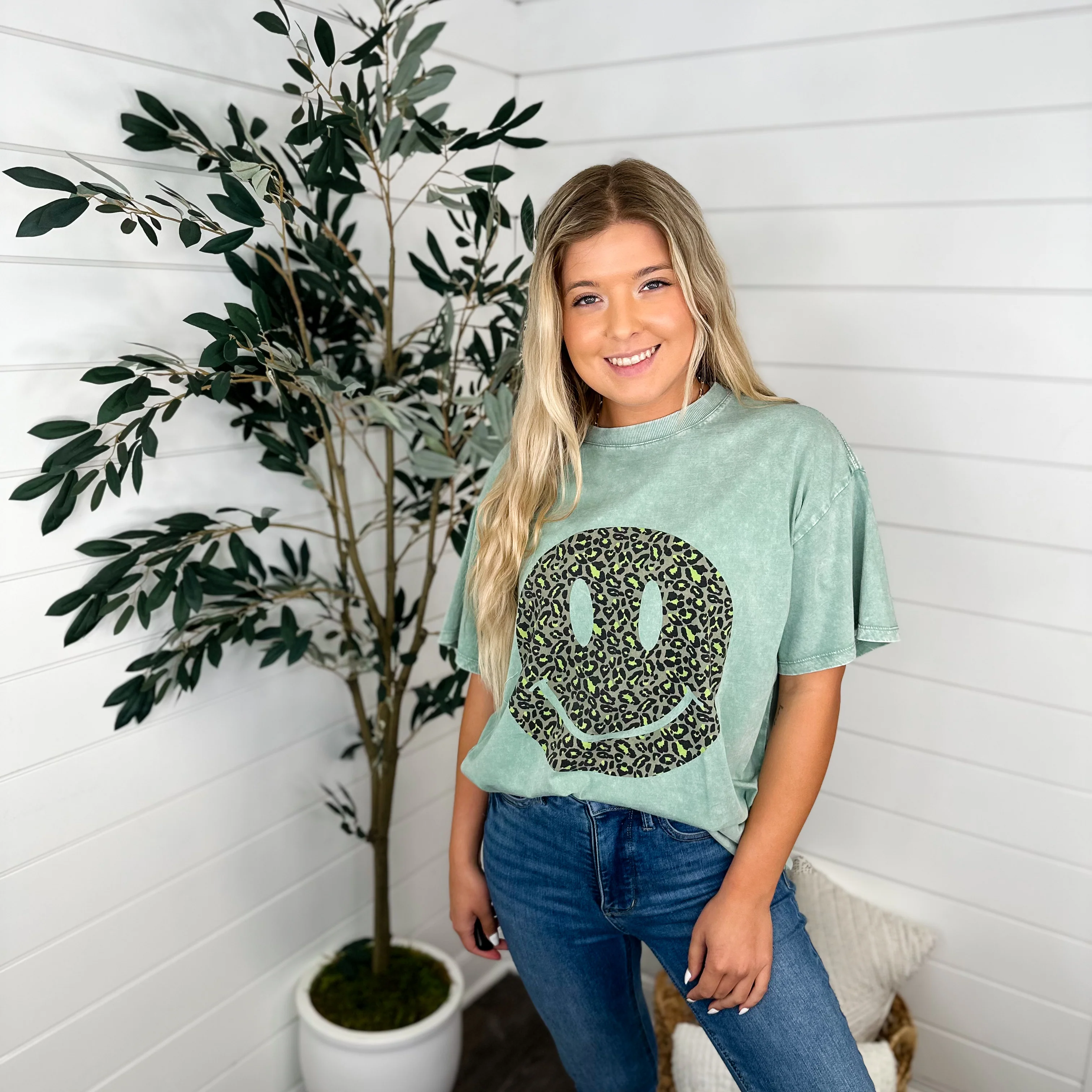 Easel Smiles For Days Cotton Short Sleeve Graphic Top - 8 colors! - Image 2