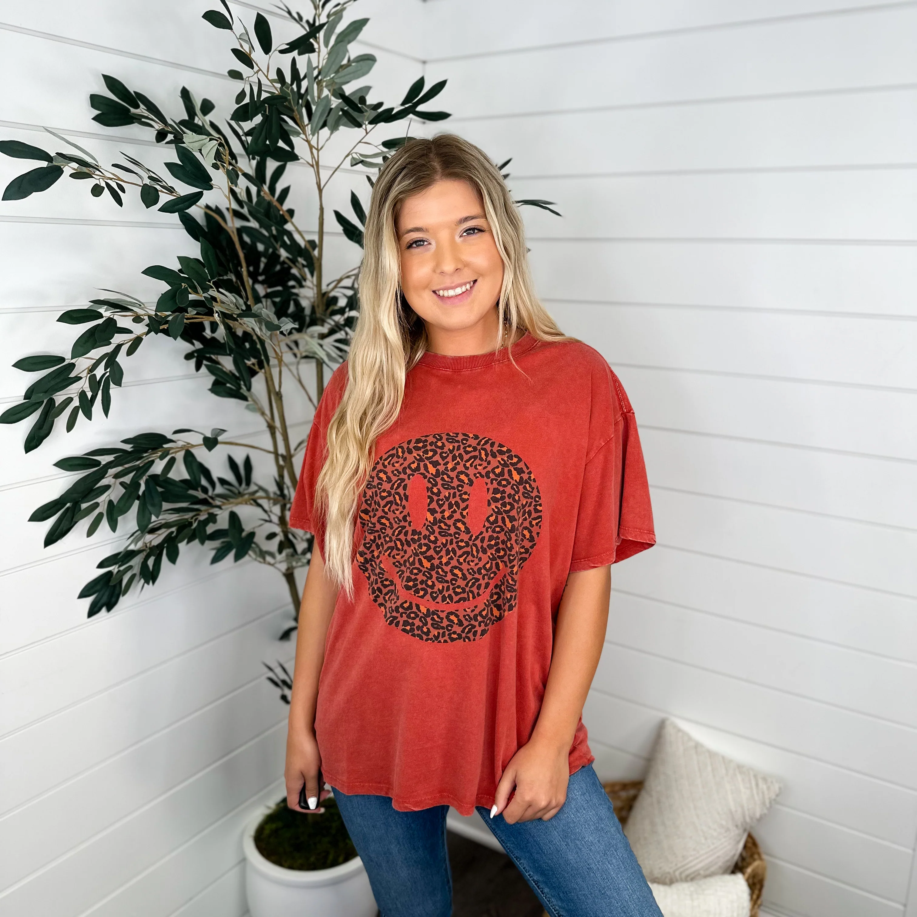 Easel Smiles For Days Cotton Short Sleeve Graphic Top - 8 colors! - Image 3