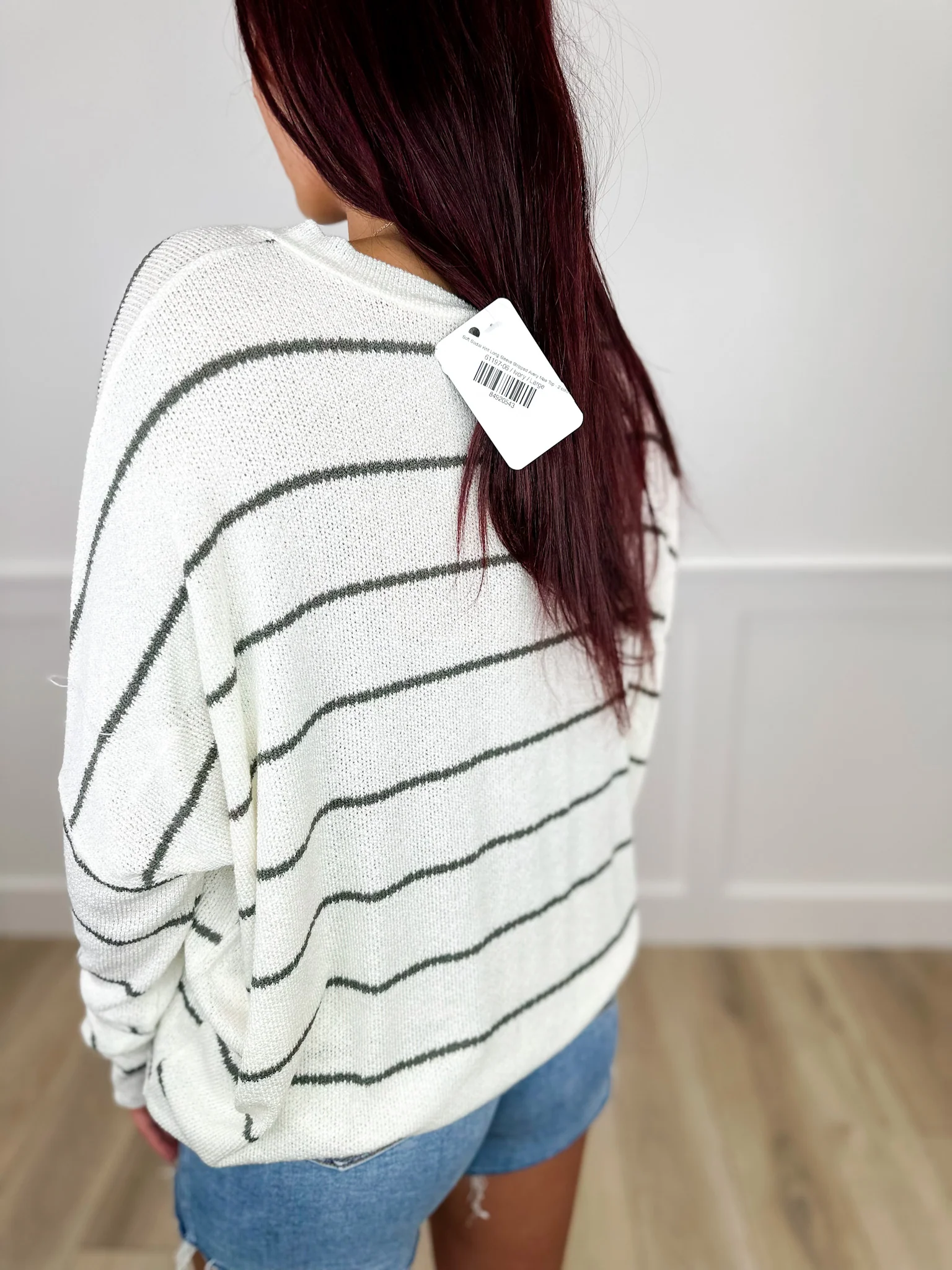 Soft Social Knit Long Sleeve Stripped Avery Mae Top - 2 colors! - Image 3