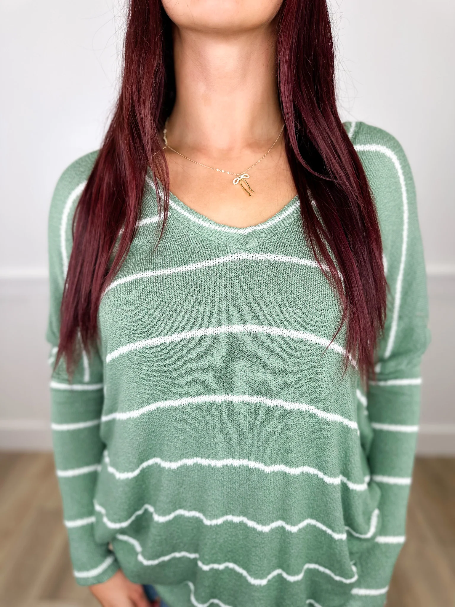 Soft Social Knit Long Sleeve Stripped Avery Mae Top - 2 colors! - Image 4